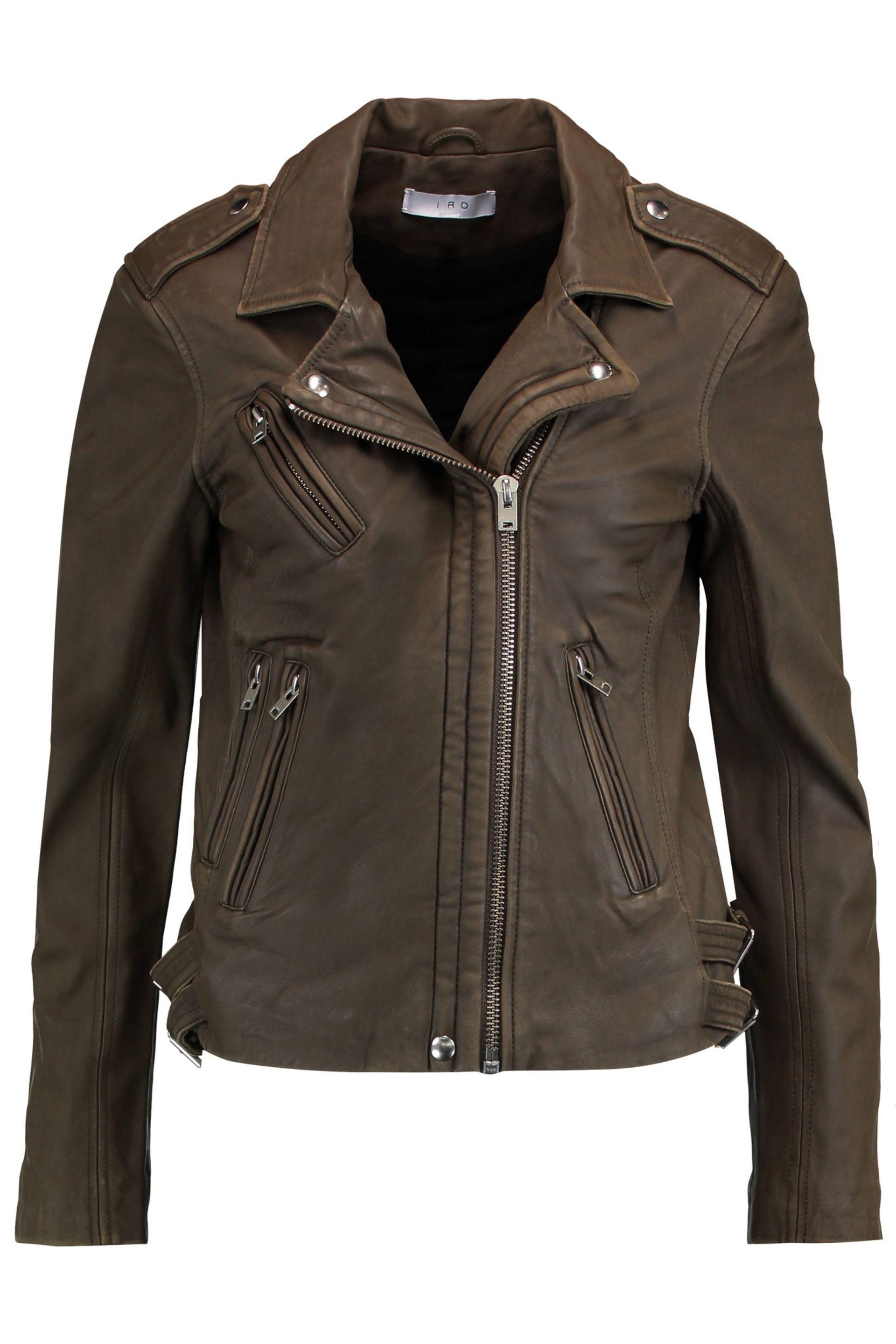 Iro Hanhan Leather Biker Jacket In Green Lyst Iro Green Hanhan Leather Biker Jacket Lyst View Fullscreen