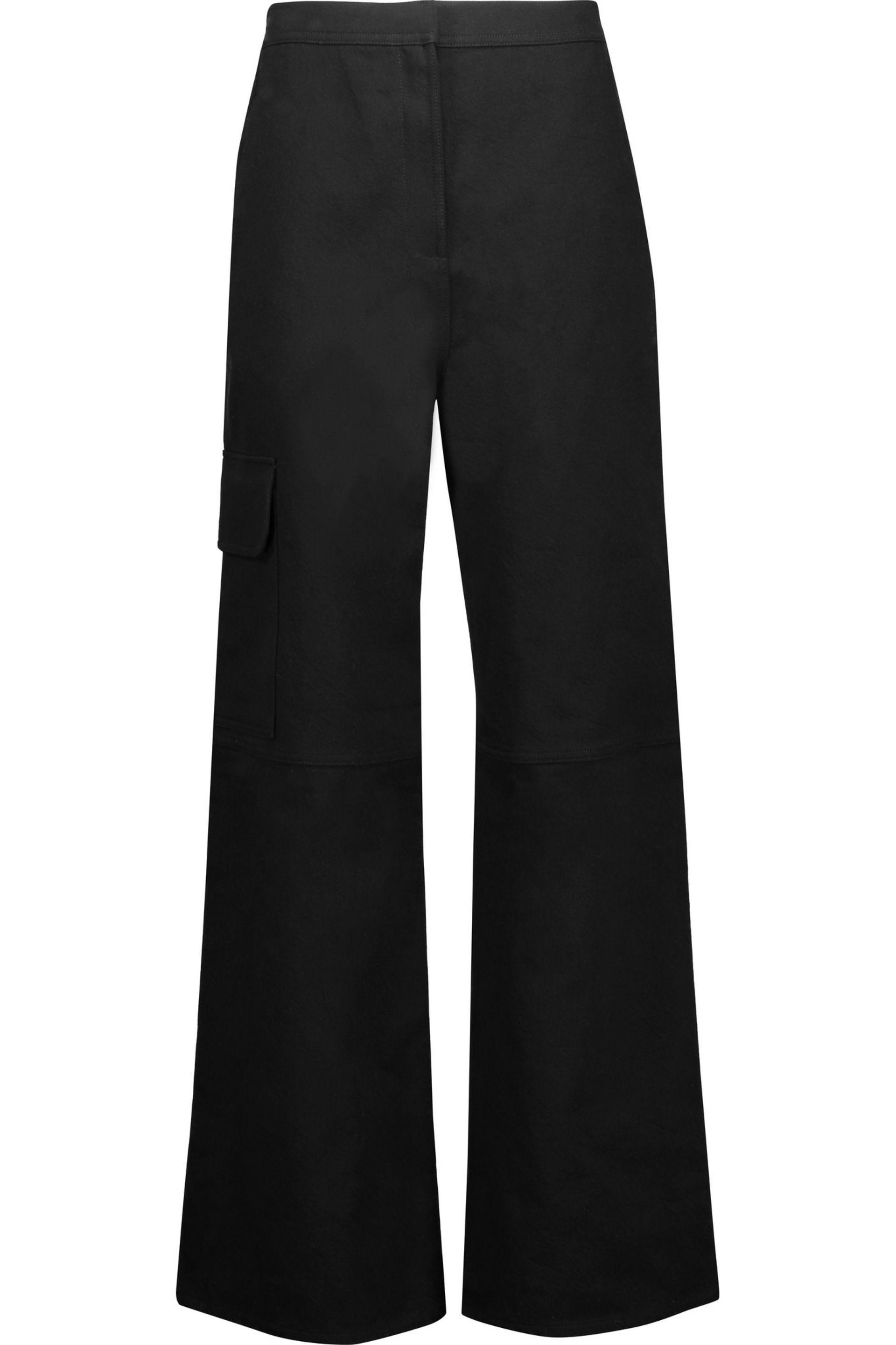 Lyst - J.w. anderson Cotton-blend Twill Wide-leg Pants in Black J.W.Anderson. Women's Black Cotton-blend Twill ...