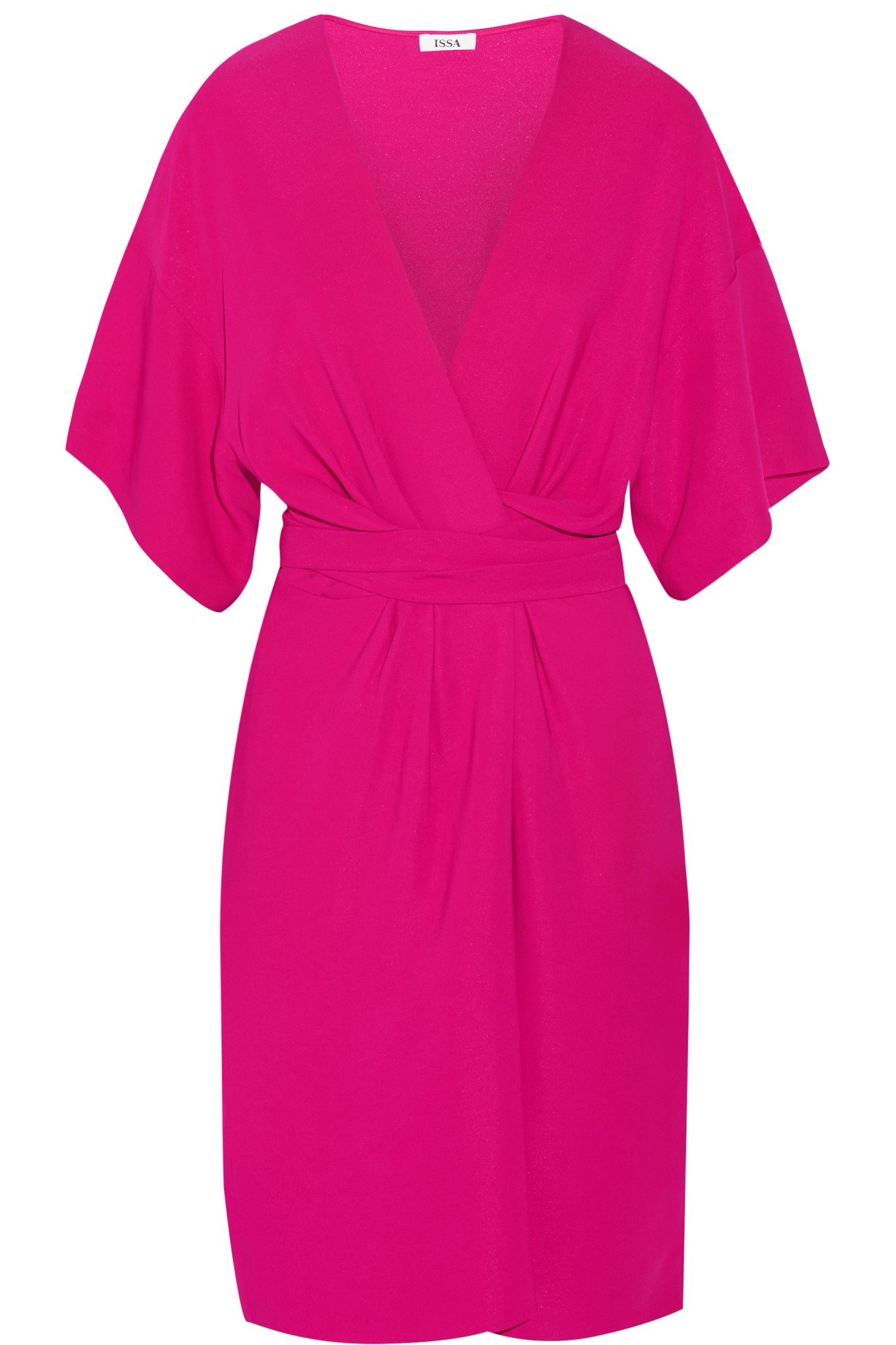 Lyst Issa Geri Stretchcrepe Wrapeffect Dress in Pink