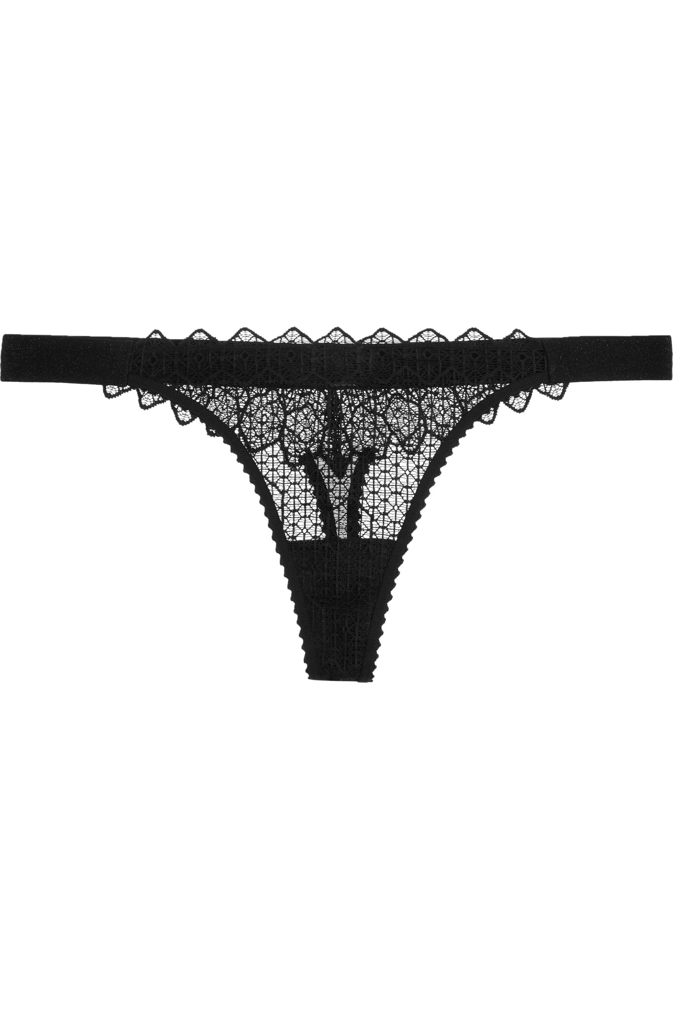 Calvin Klein Emerge Low-rise Lace Thong in Black - Lyst