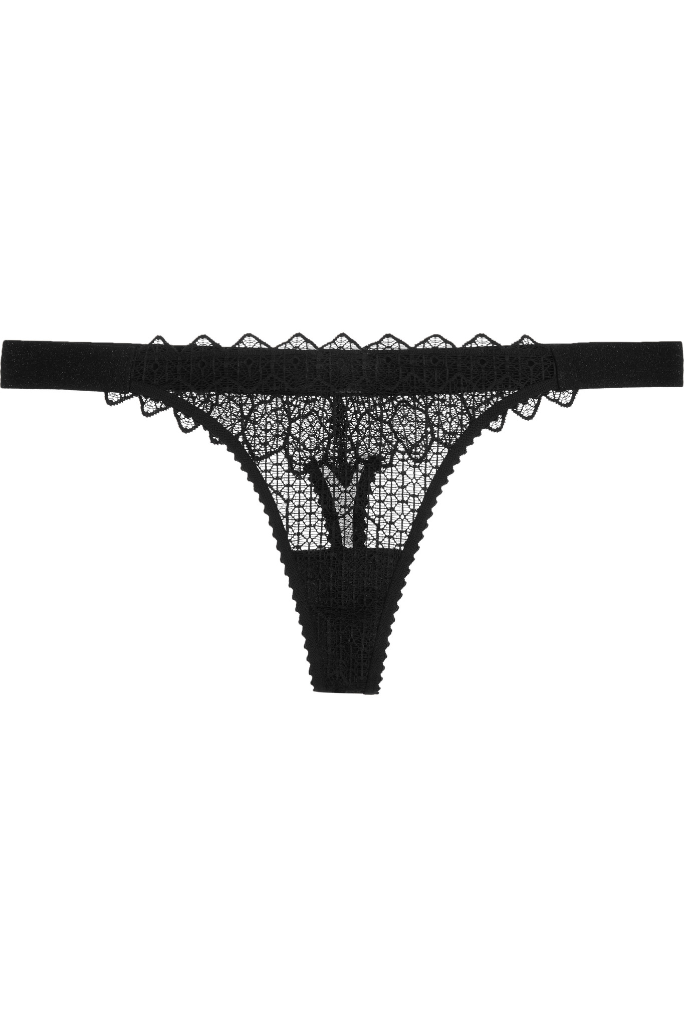 Calvin Klein Emerge Low Rise Lace Thong In Black Lyst 