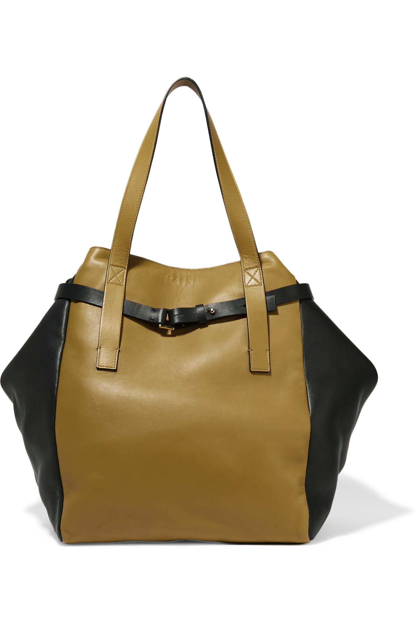 Marni Two-tone Leather Shoulder Bag | Lyst