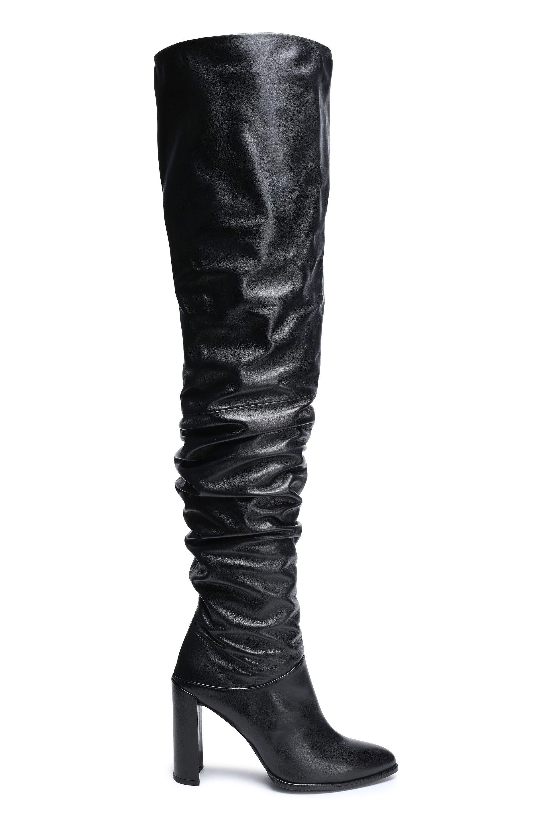 stuart weitzman black thigh high boots