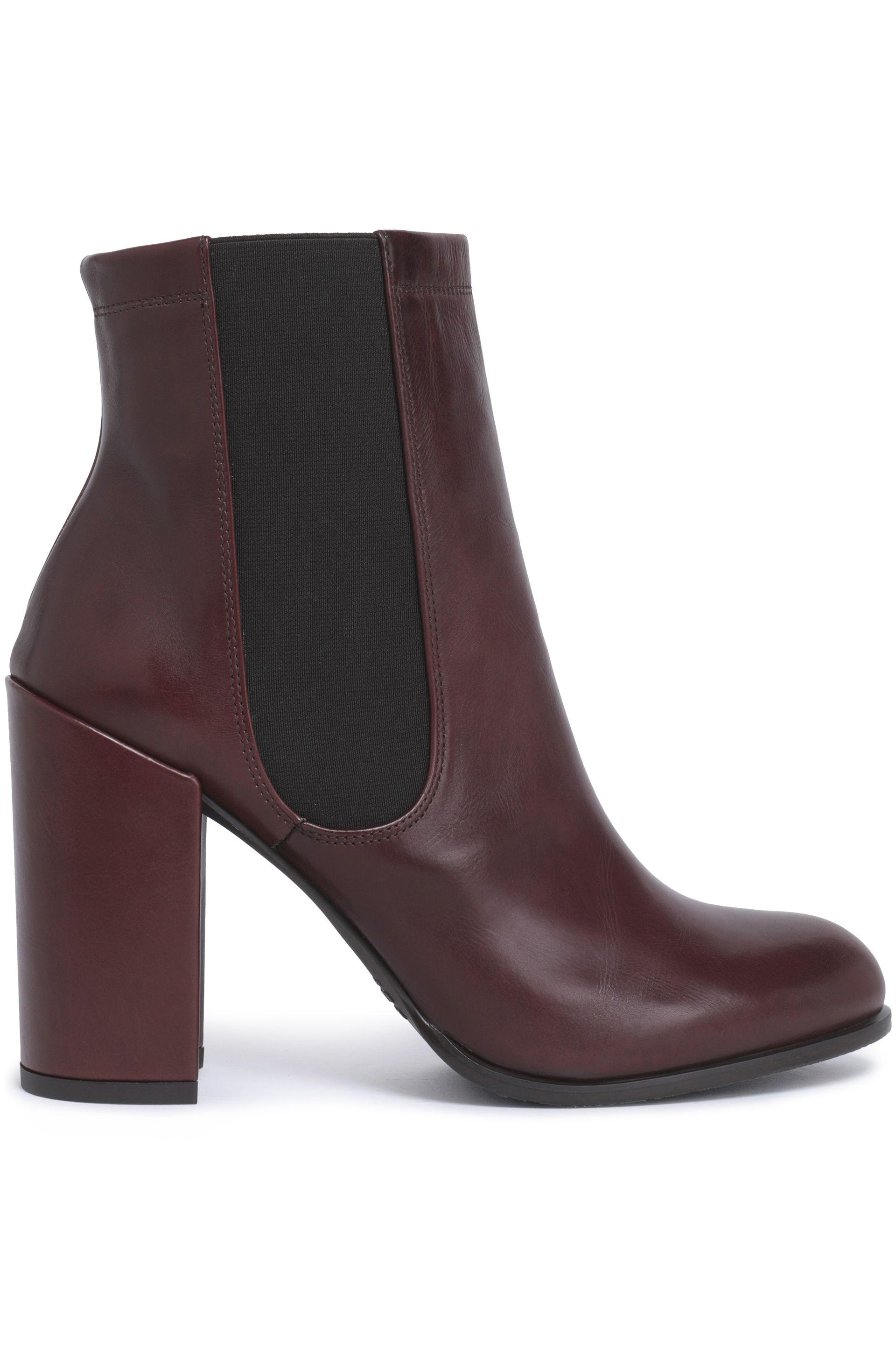 Lyst - Stuart Weitzman Leather Ankle Boots in Brown