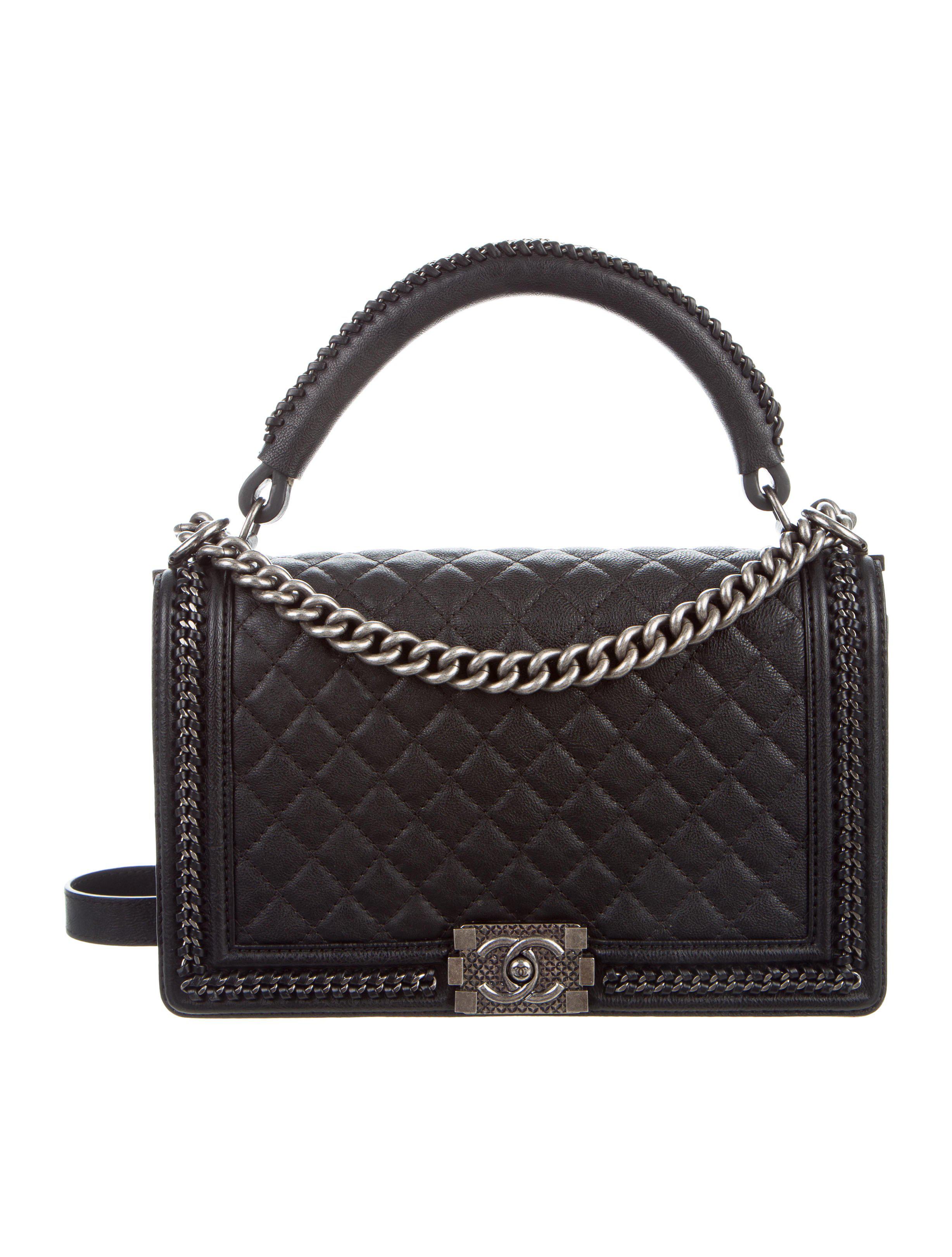 Chanel Black Handbag With Handle | semashow.com