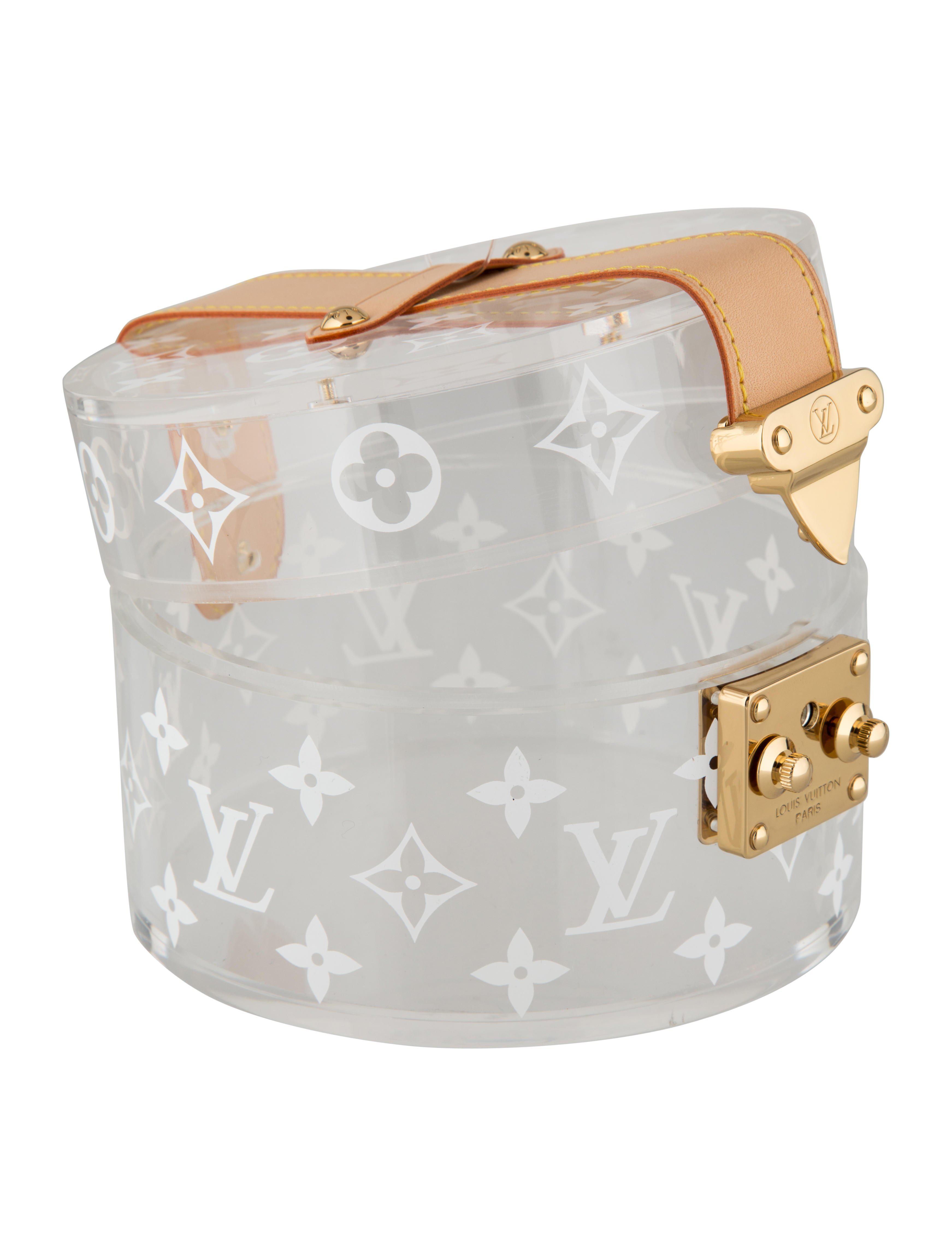 Louis Vuitton lv round box bag transparent make up bag