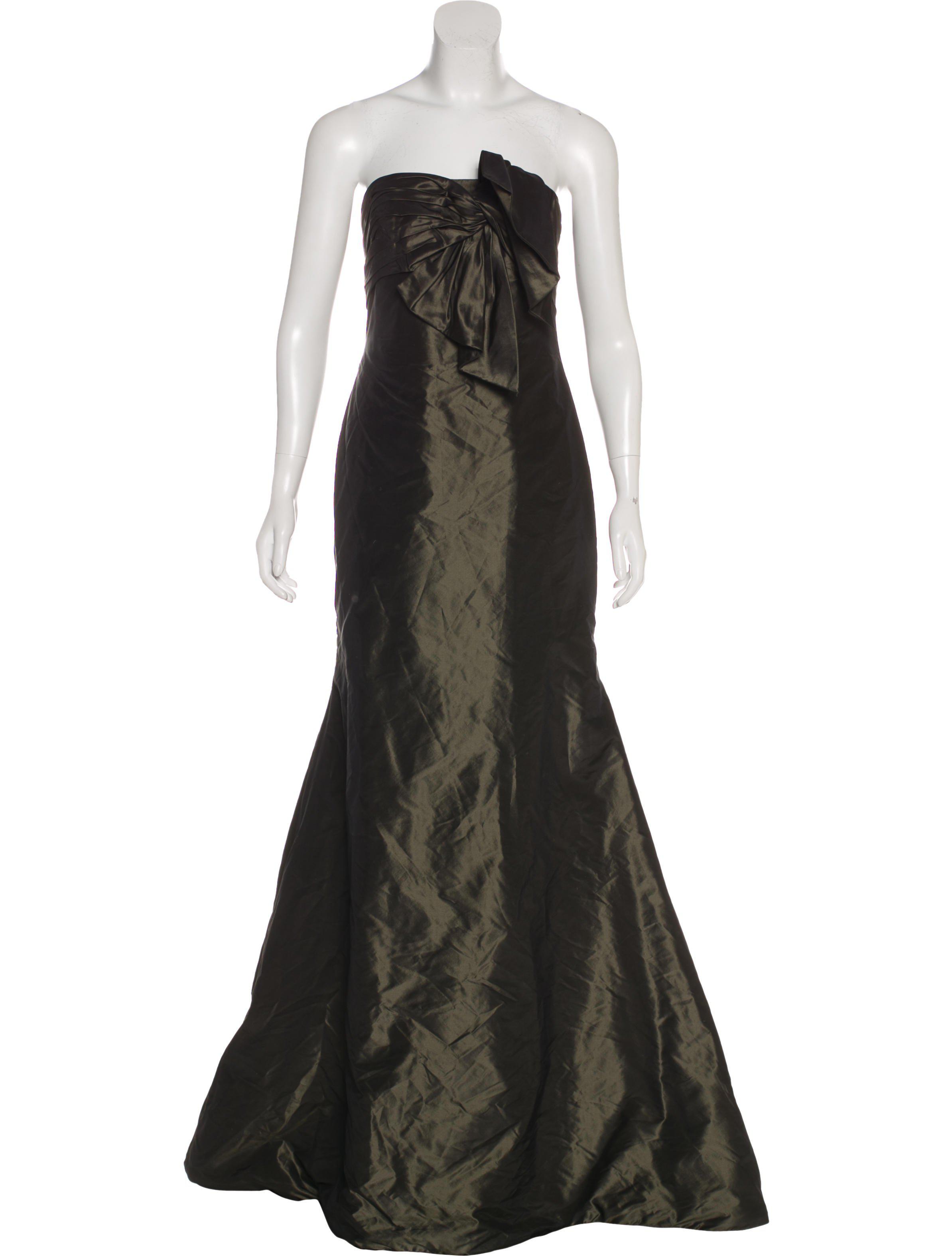 Olive Green Evening Gown