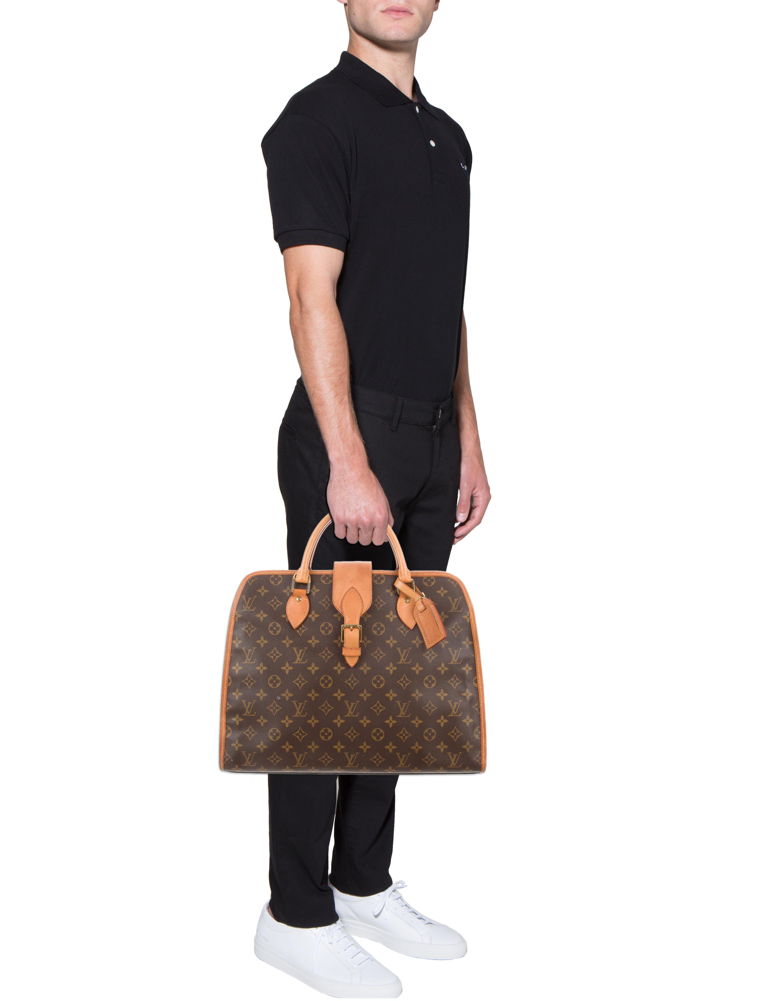Lyst - Louis Vuitton Monogram Rivoli Soft Briefcase Brown in Natural for Men