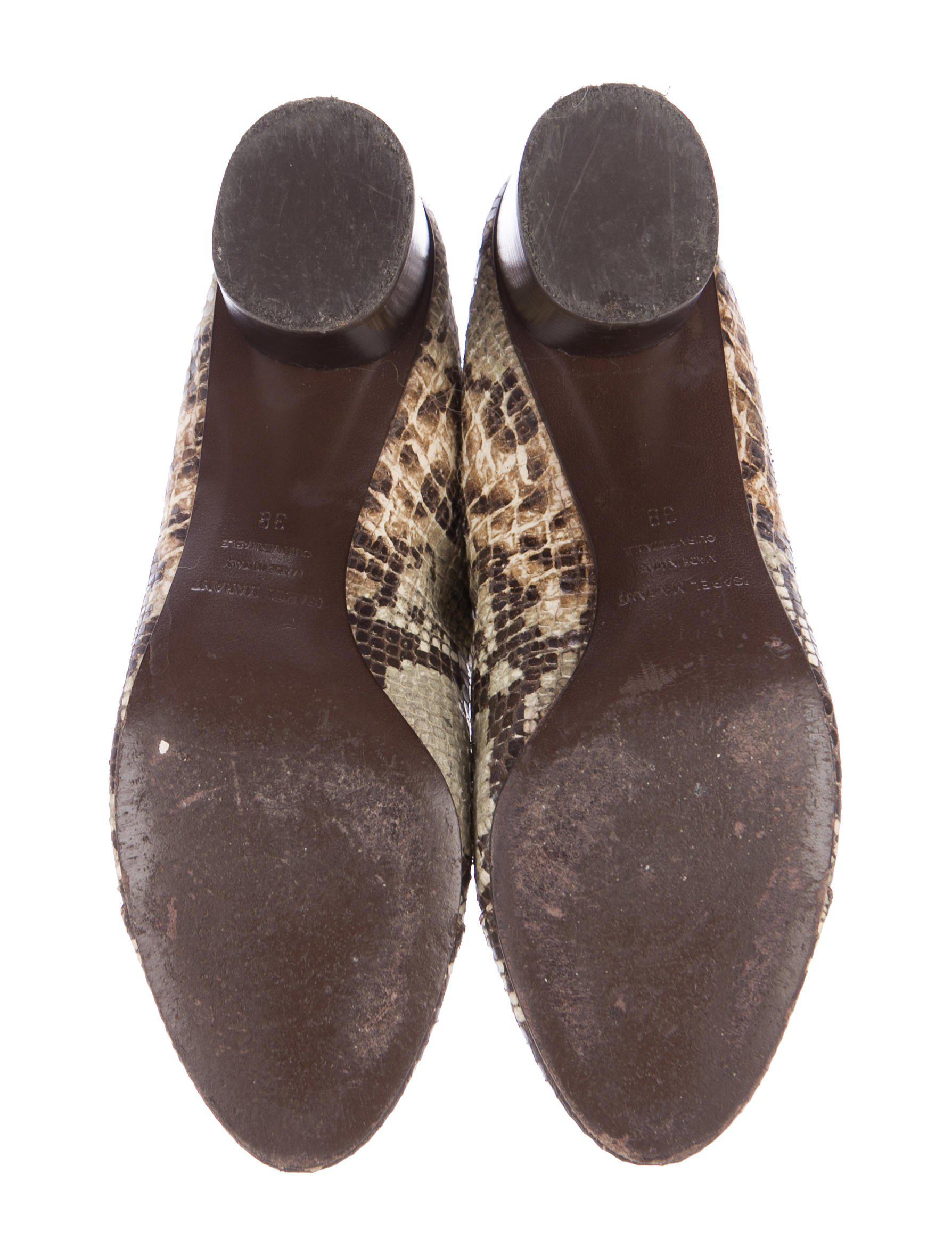 isabel marant snakeskin ankle boots