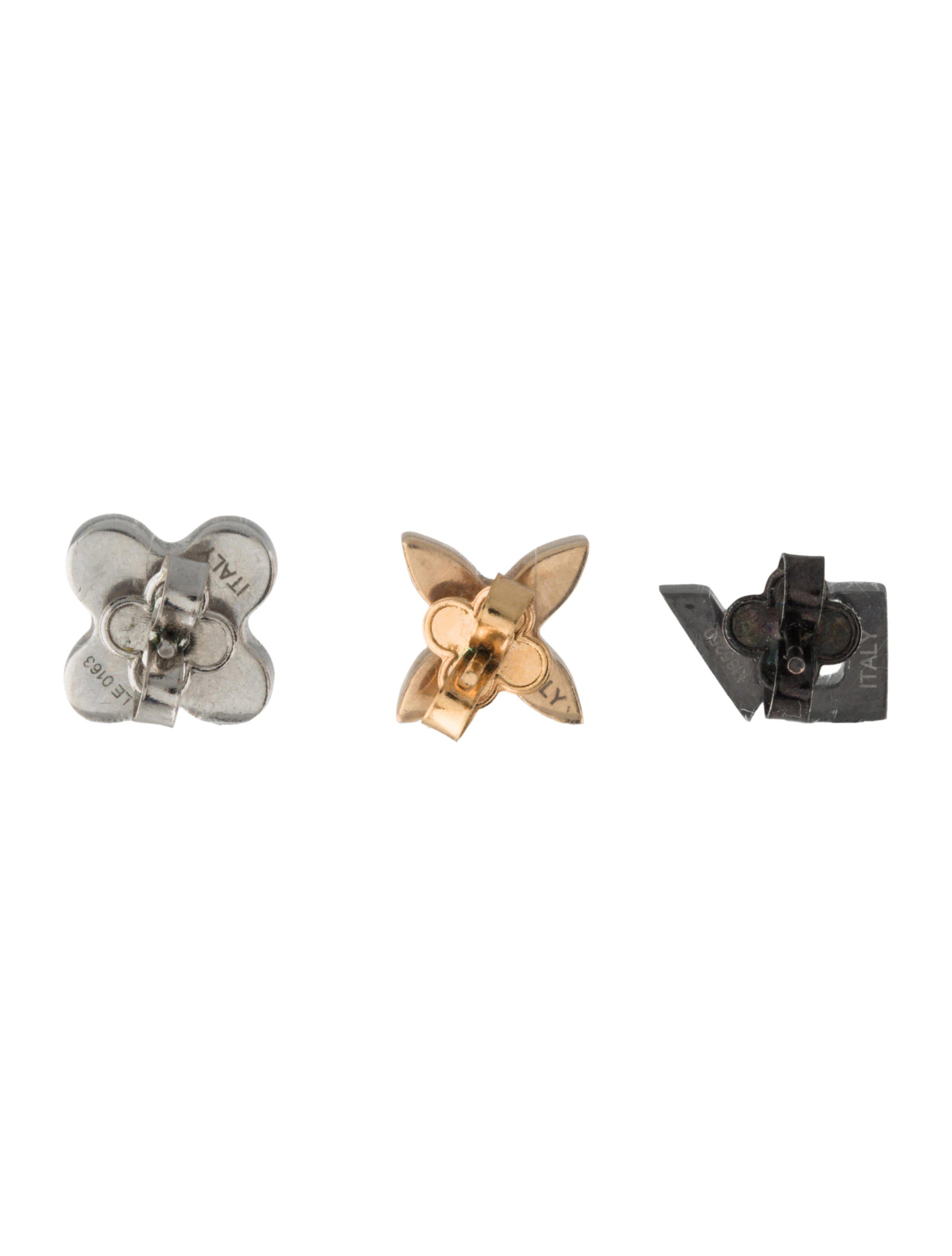 Lyst - Louis Vuitton Pm Love Letters Stud Earring Set Rose in Metallic