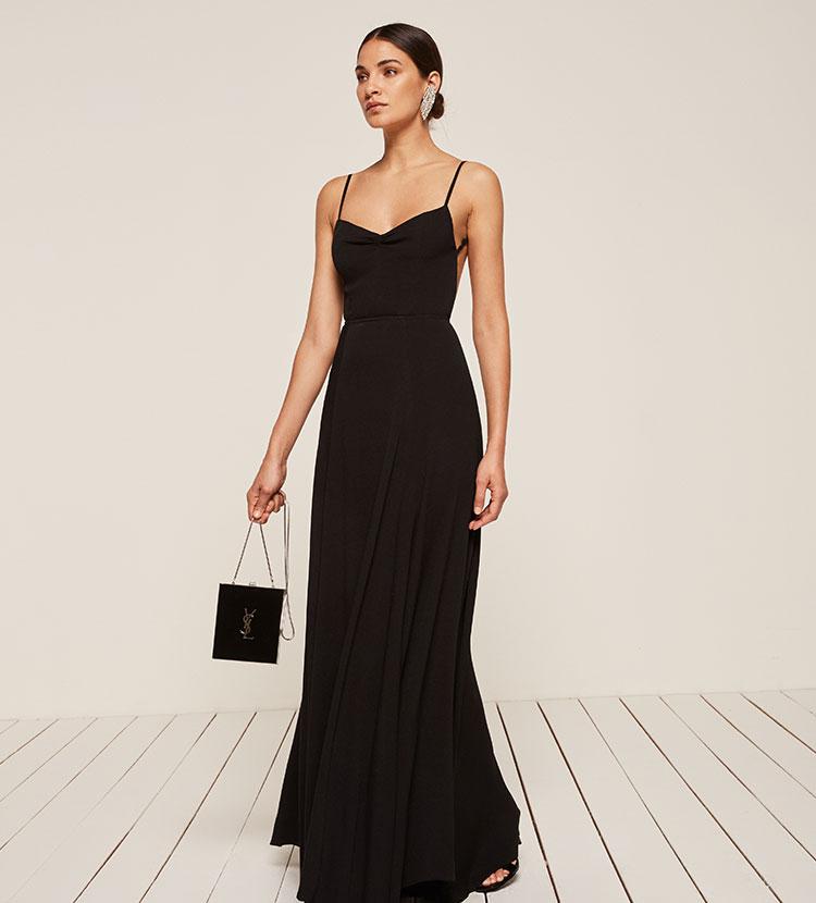 reformation - black thistle dress - lyst