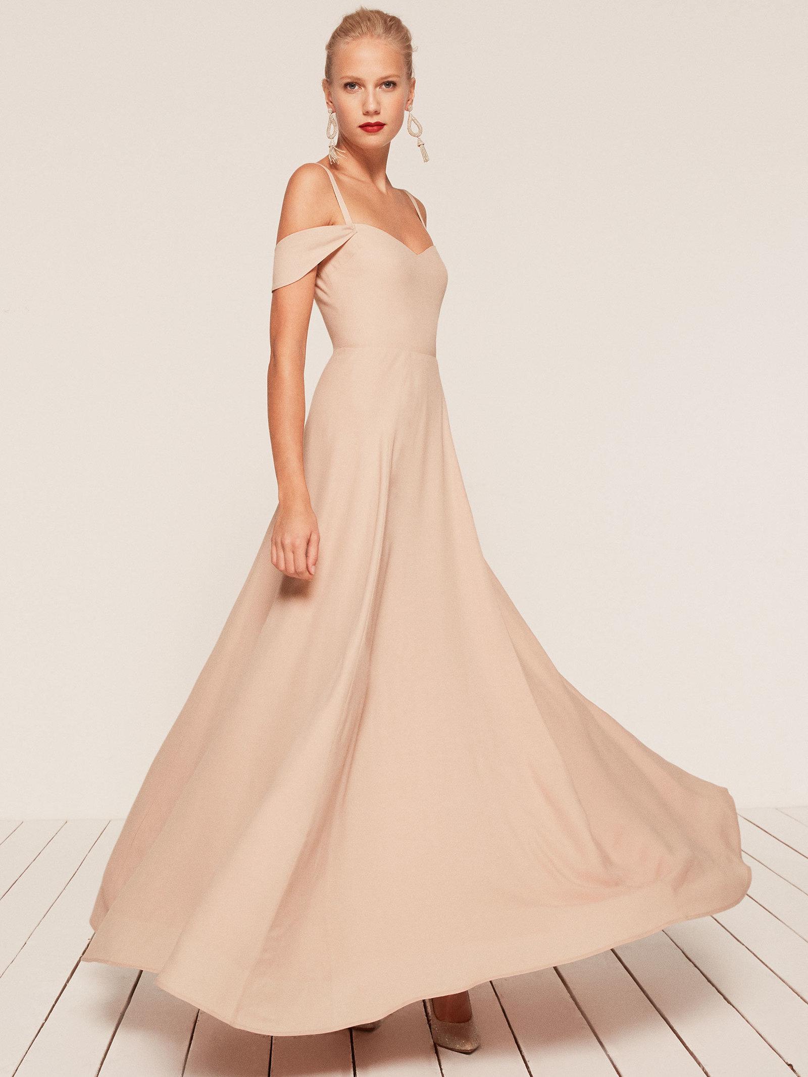 Reformation Poppy Dress In Natural Lyst Reformation Women S Natural Poppy Dress
