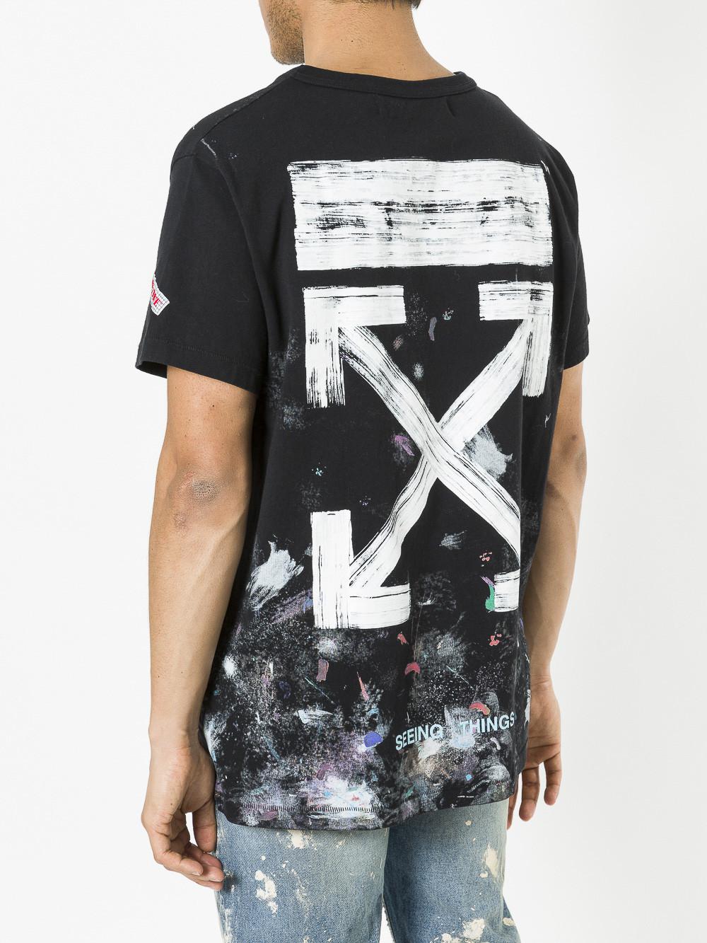 Lyst - Off-White C/O Virgil Abloh Galaxy T-shirt in Black for Men