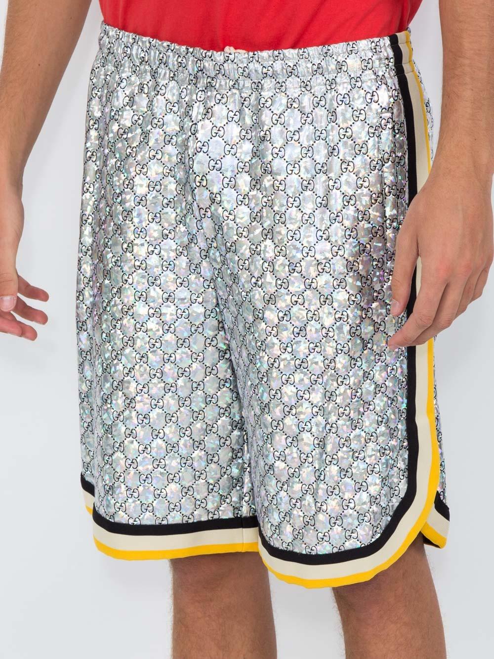 Gucci Silver Basketball Shorts for Men Lyst