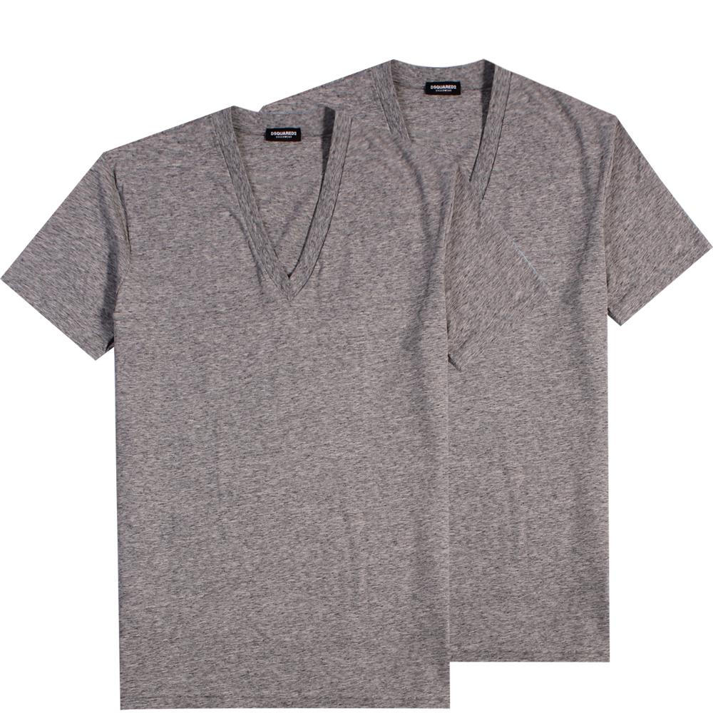 Lyst - Dsquared² 2 Basic V Neck T-shirt Grey in Gray for Men