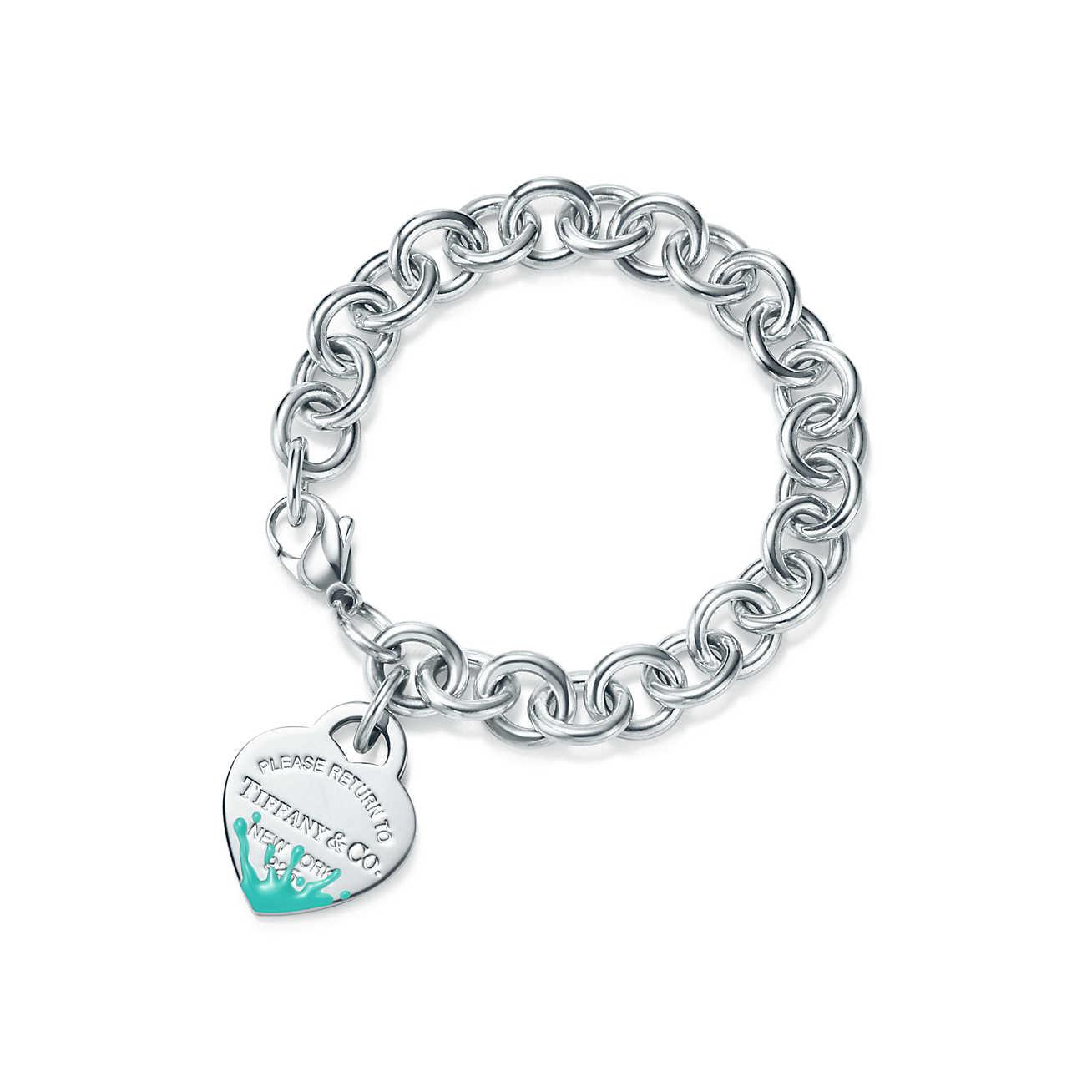 Tiffany Co Return To Tiffanytm Color Splash Heart Tag Bracelet In Tiffany Co
