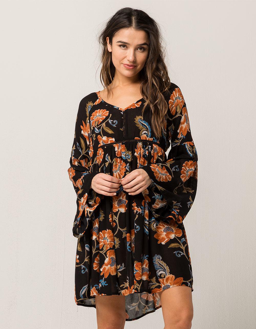 Patrons Of Peace Floral Dress in Black Lyst