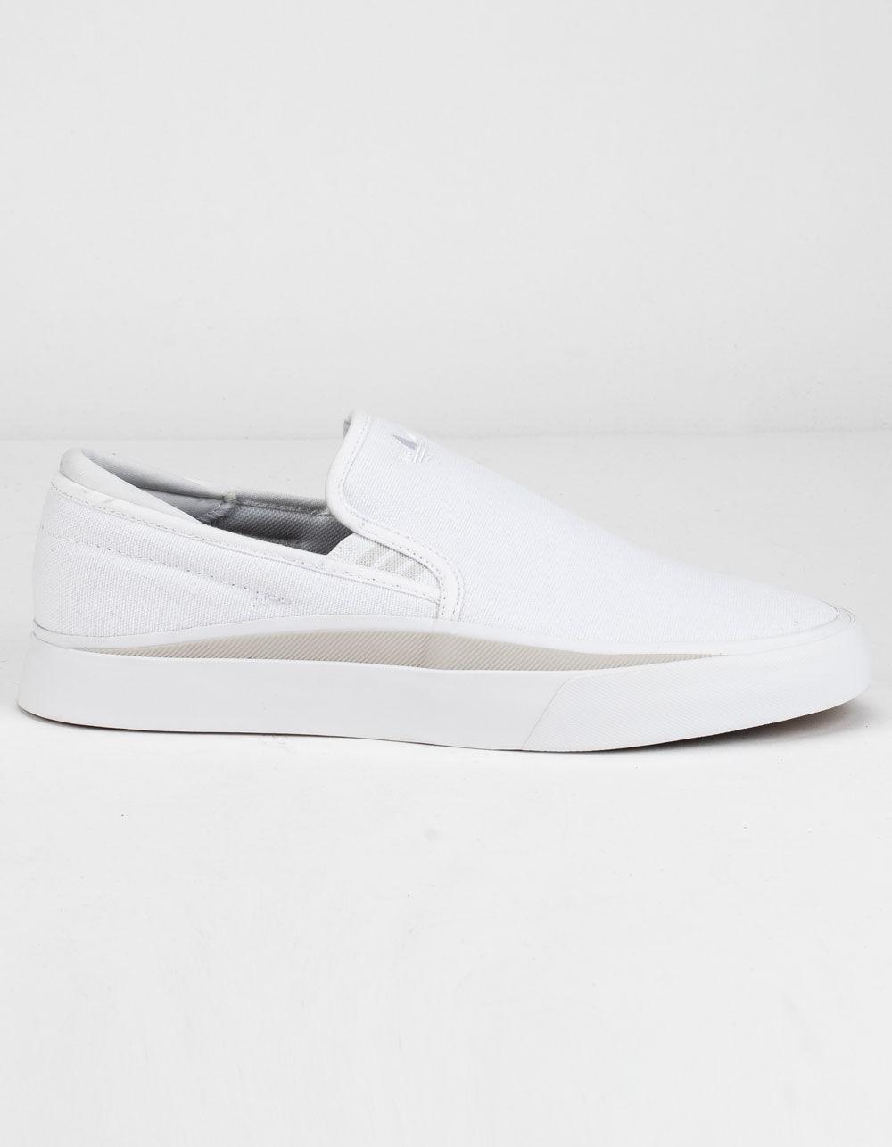 adidas slip on all white