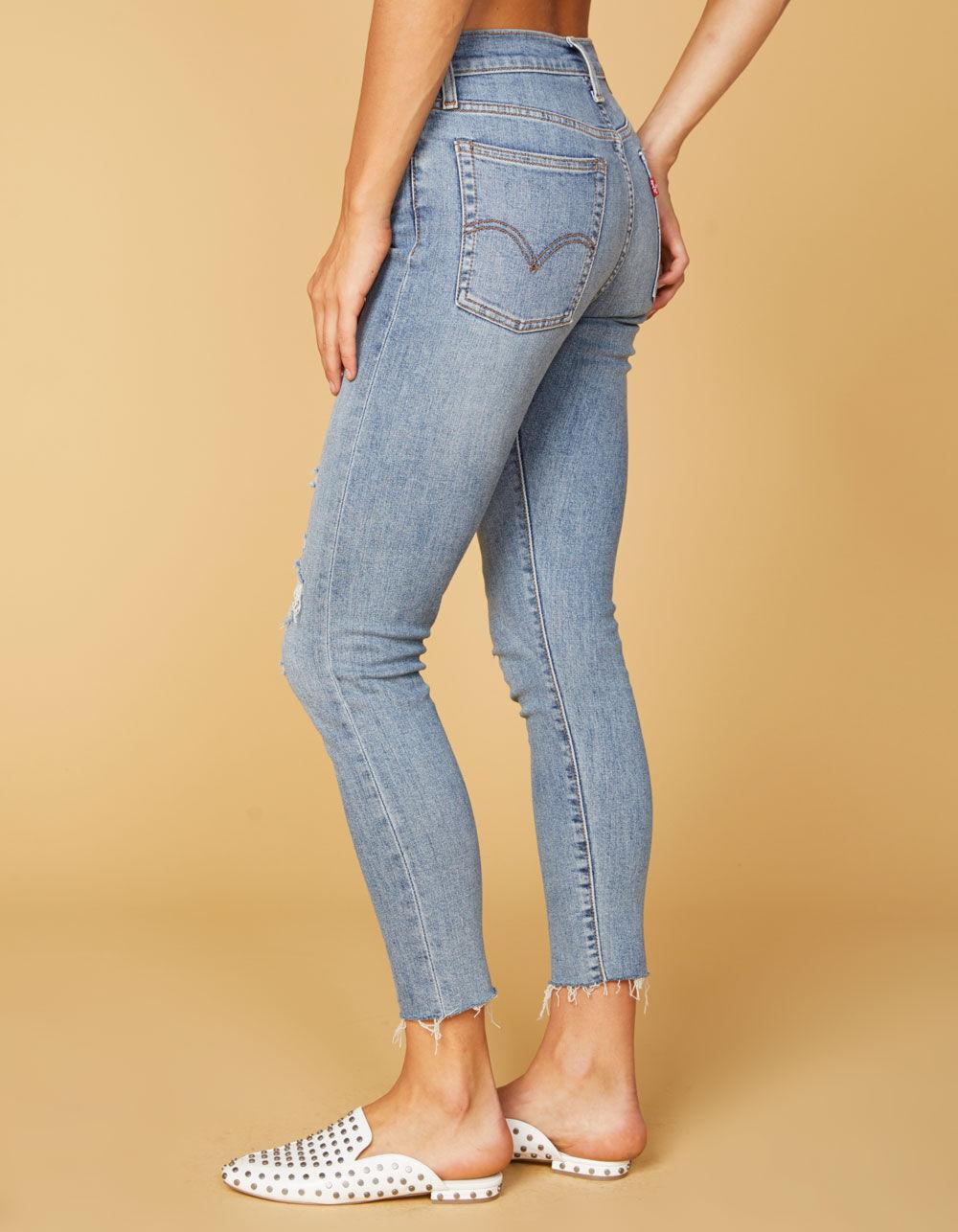 levi's blue spice wedgie skinny jeans
