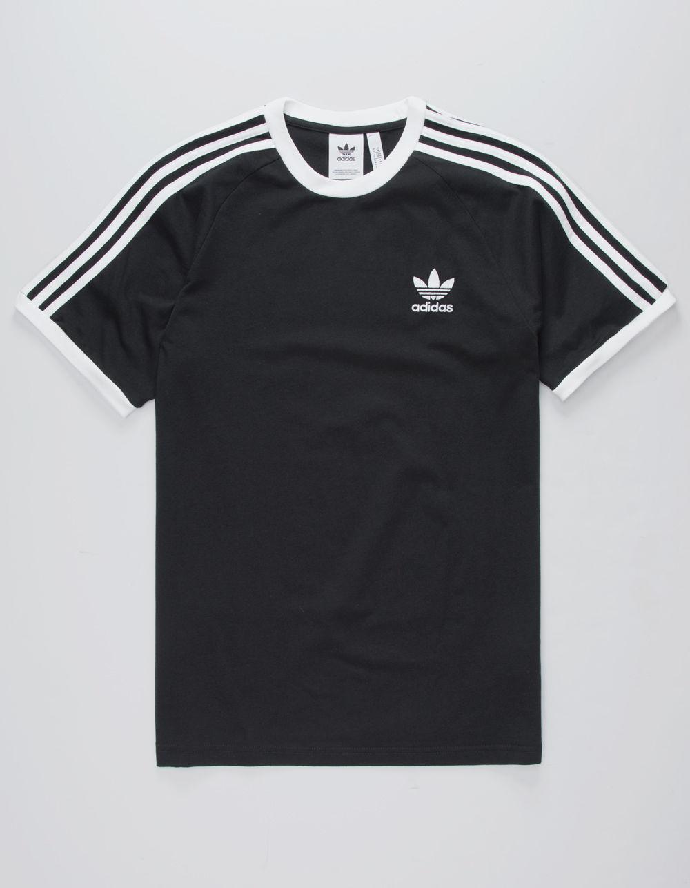 adidas Cotton 3-stripes Black Ringer T-shirt for Men - Save 3% - Lyst