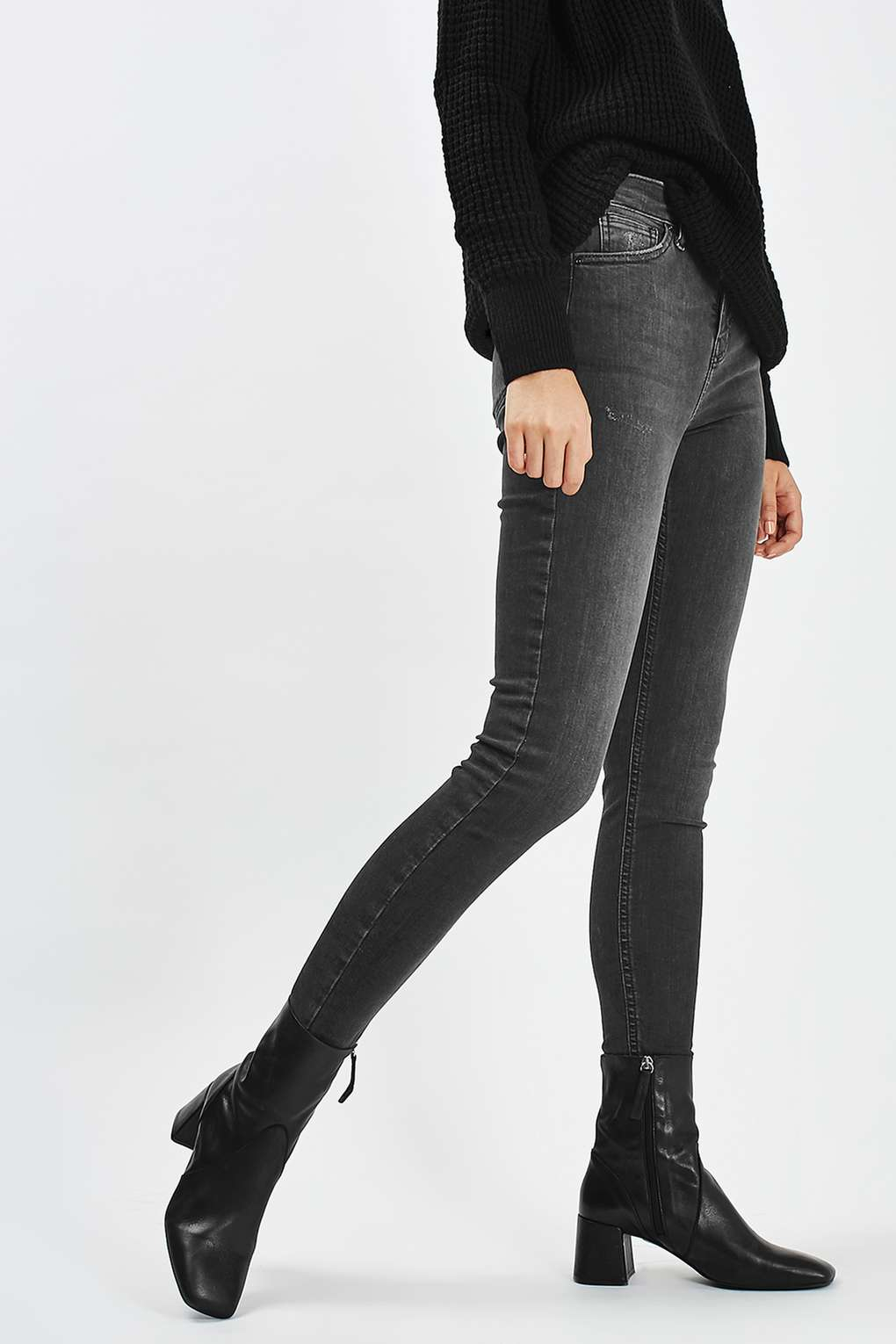 topshop moto washed black in black lyst topshop moto washed black in black lyst
