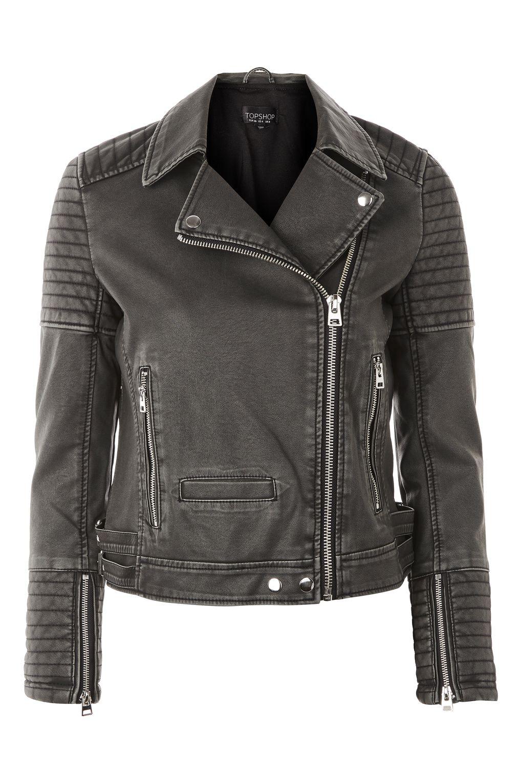 Topshop faux leather jacket