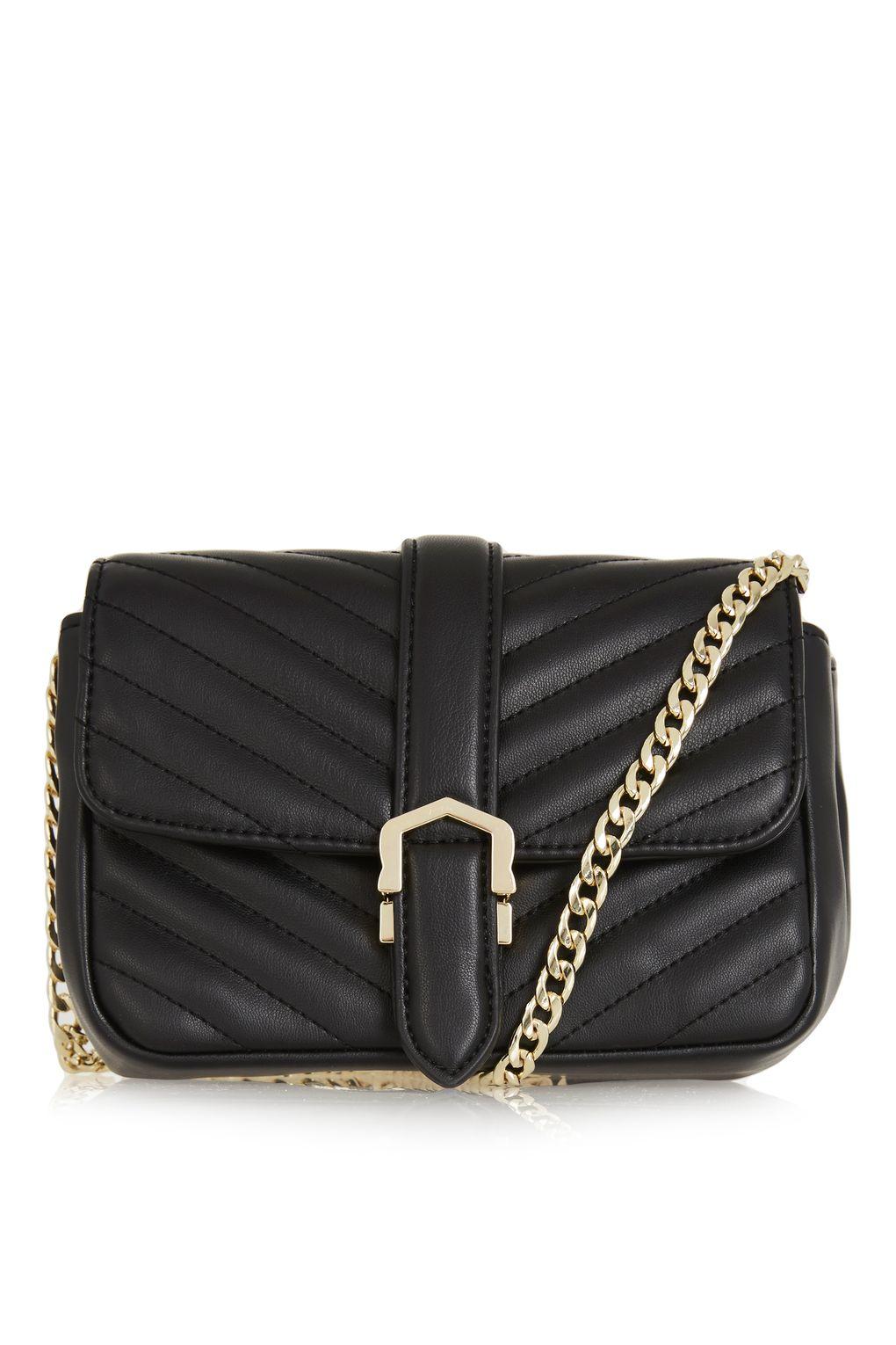 TOPSHOP Magic Quilted Crossbody Bag in Black - Lyst
