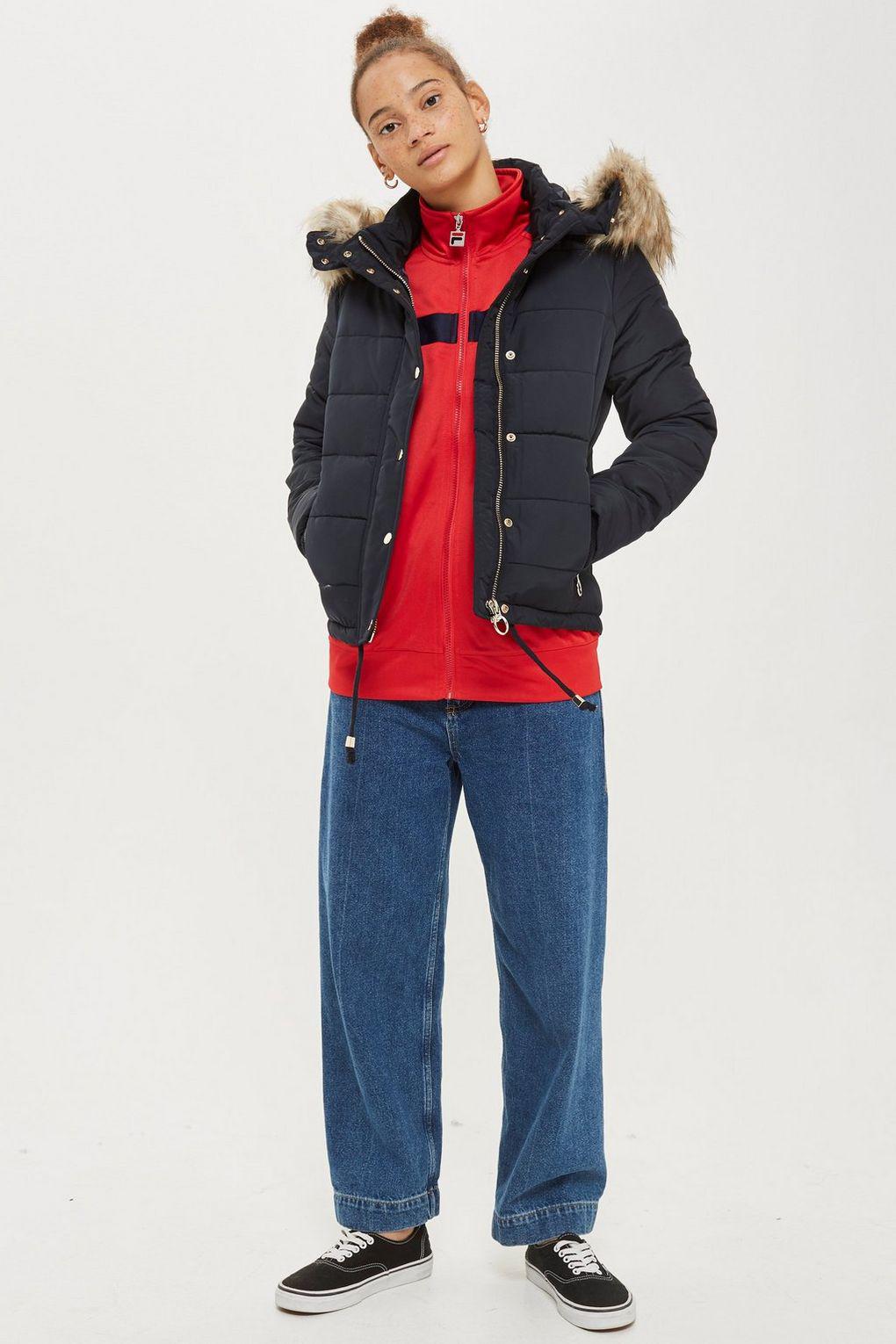 Lyst Quilted Puffer Jacket in Blue