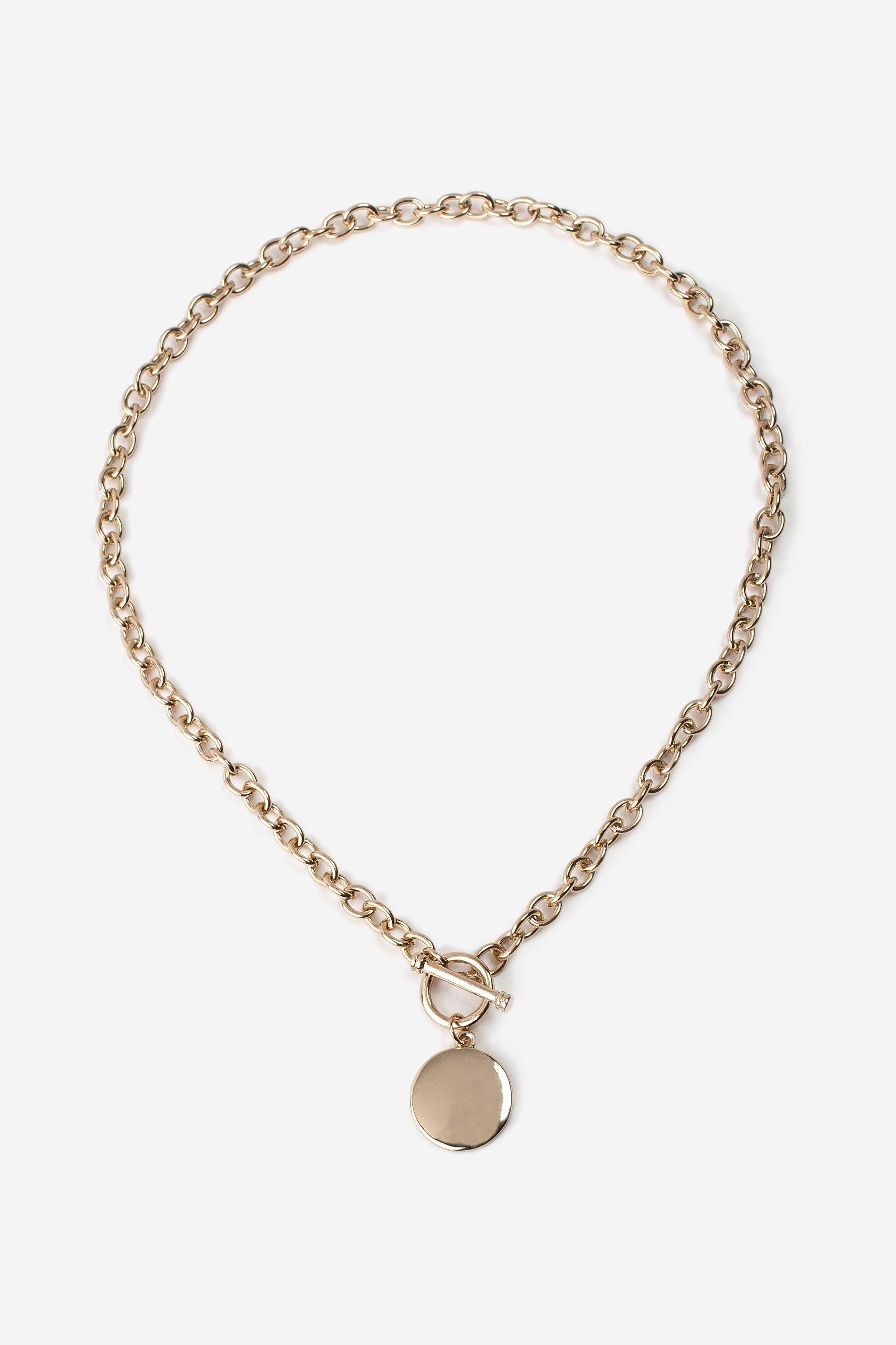 Top Chunky T Bar Pendant In Metallic Lyst Gallery