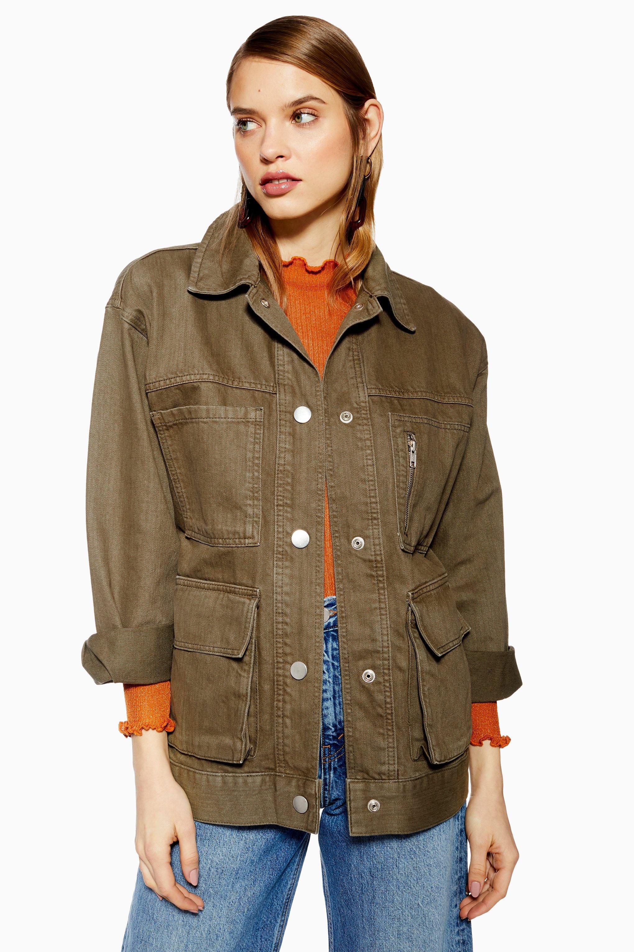 Lyst - TOPSHOP Oversized Shacket in Brown