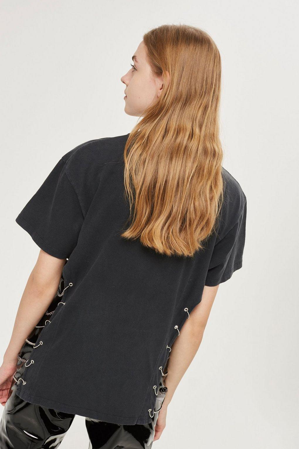 Chain Topshop Finally Side In T By Gray And Metallica Lyst Shirt jMpSUVLqGz
