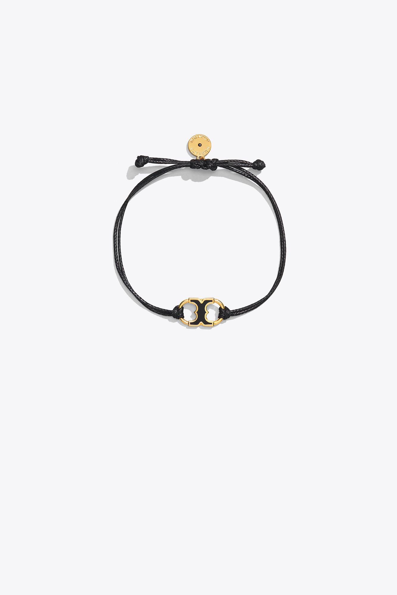 Lyst - Tory Burch Embrace Ambition Enamel Bracelet in Black