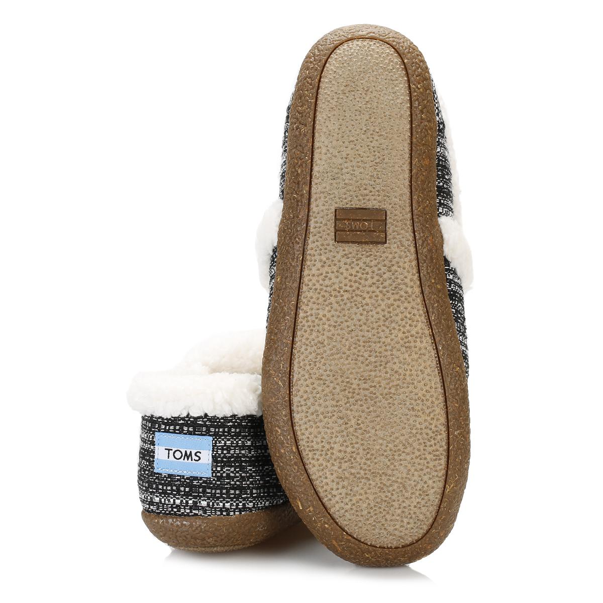 Lyst - Toms Black White Boucle Women's Slippers in Black