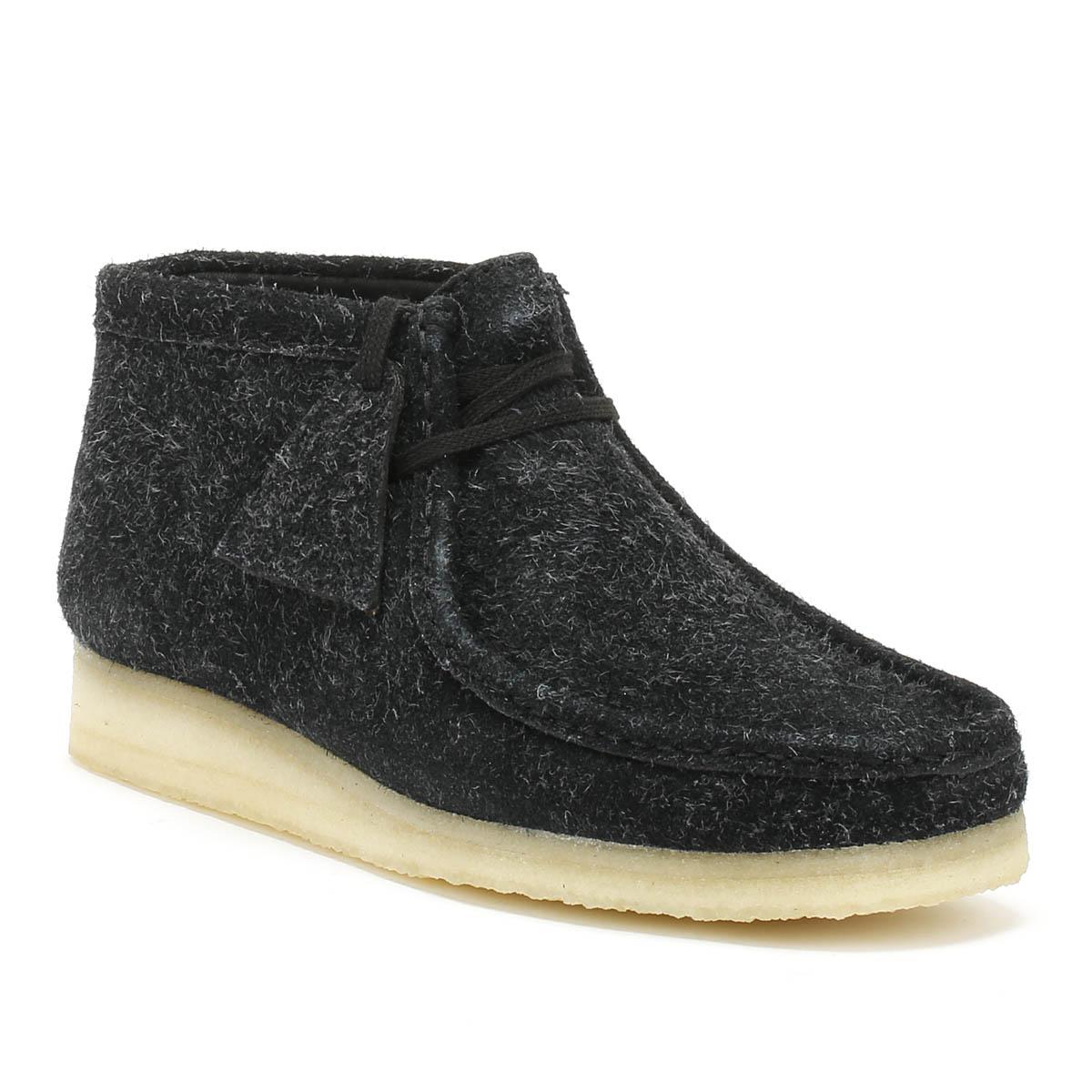 Clarks. Originals Womens Black Interest Wallabee Boots