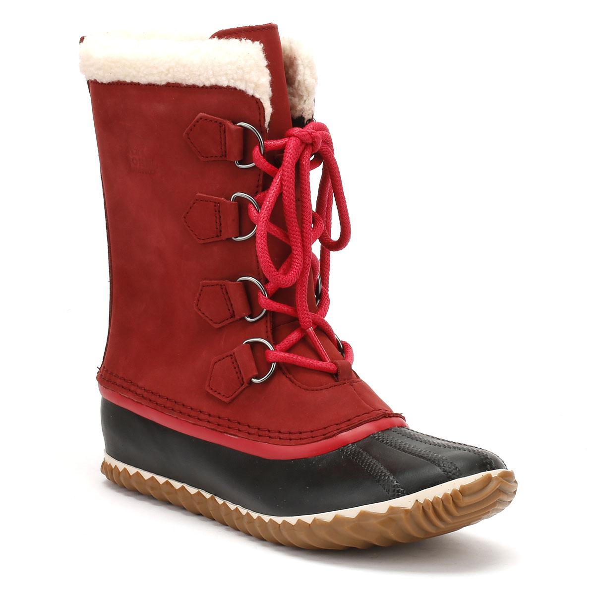 sorel boot red laces