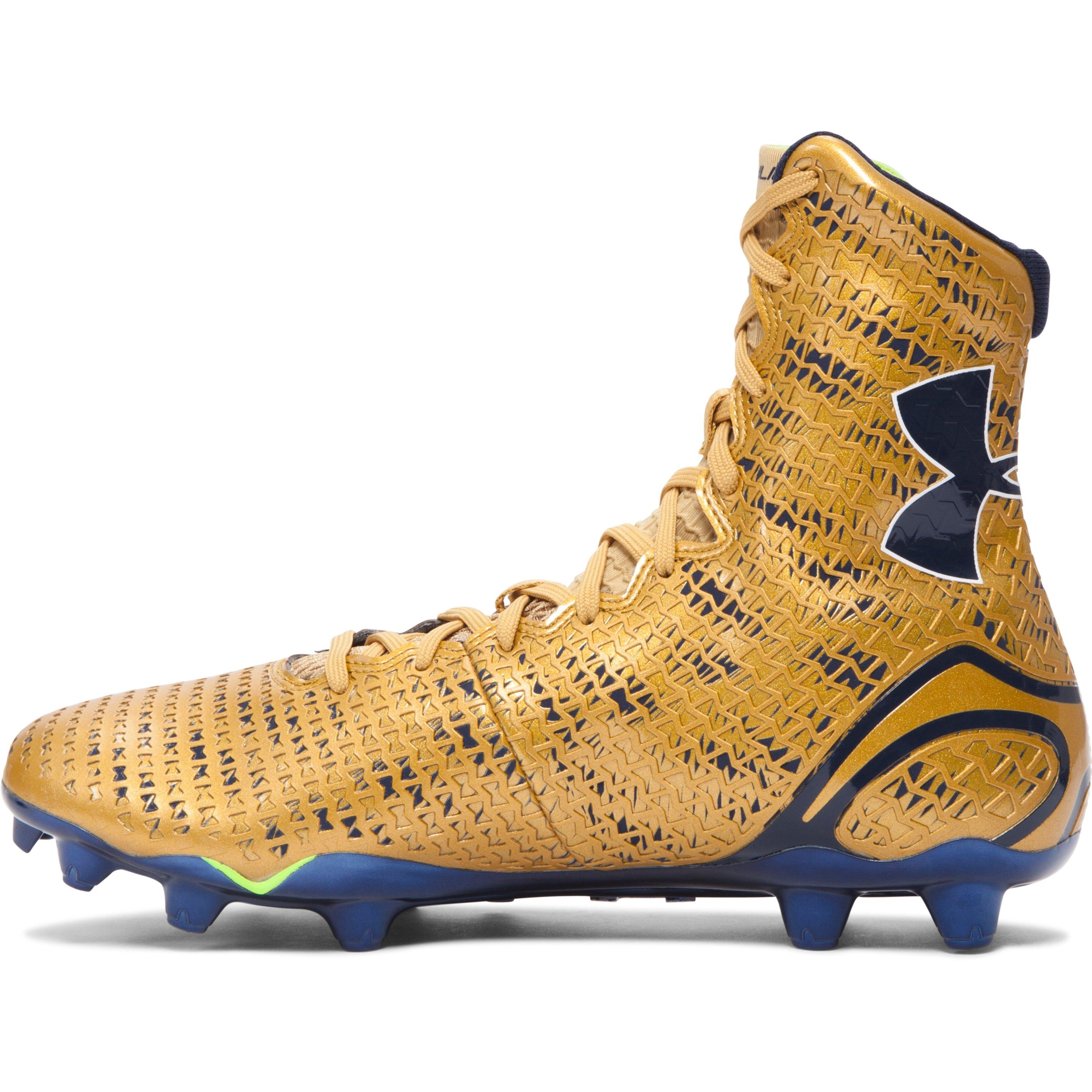 under armour black and gold football cleats