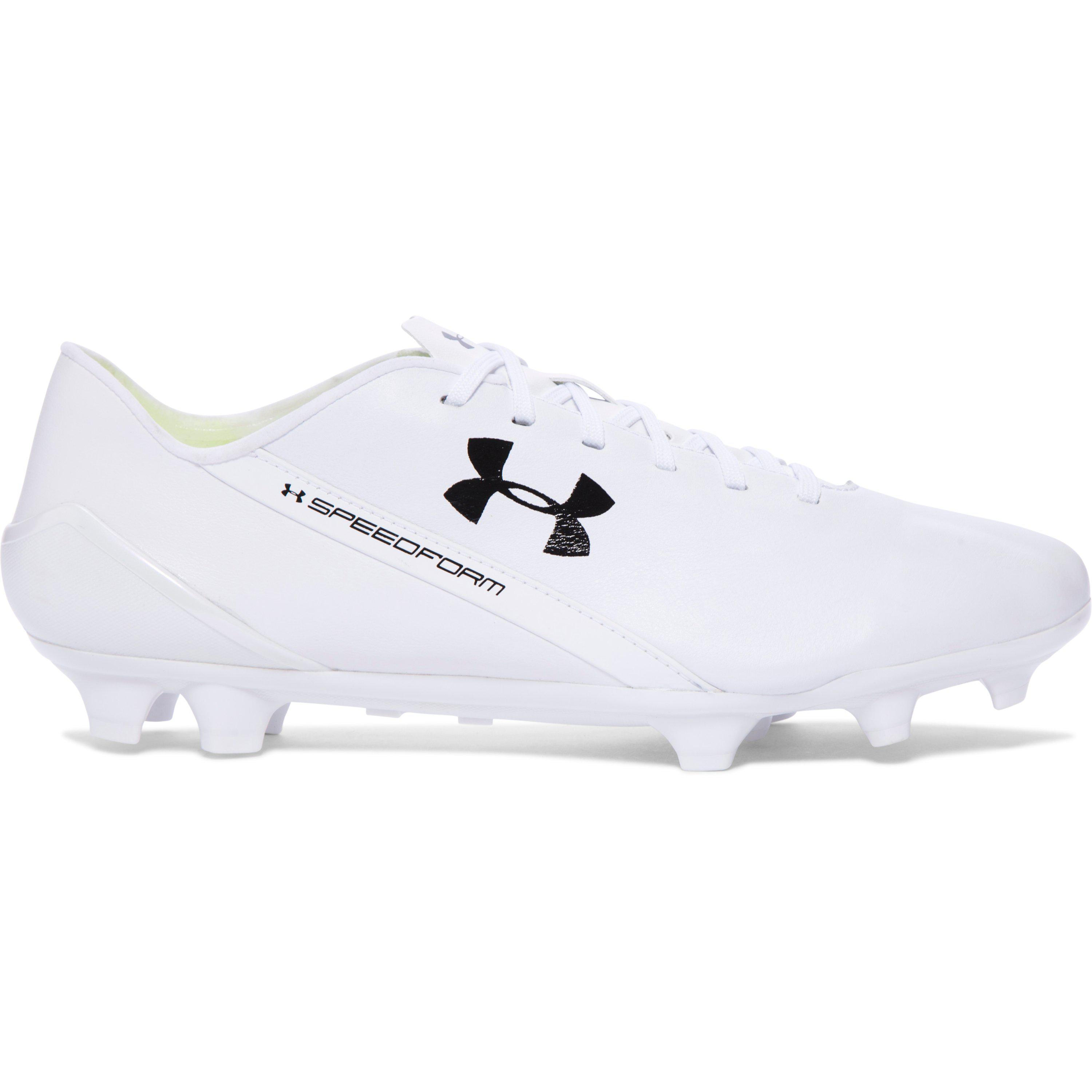 Lyst Under Armour Men S Ua Speedform Crm Lthr Soccer Cleats In White   Under Armour WhiteWhite Mens Ua Speedform Crm Lthr Soccer Cleats 