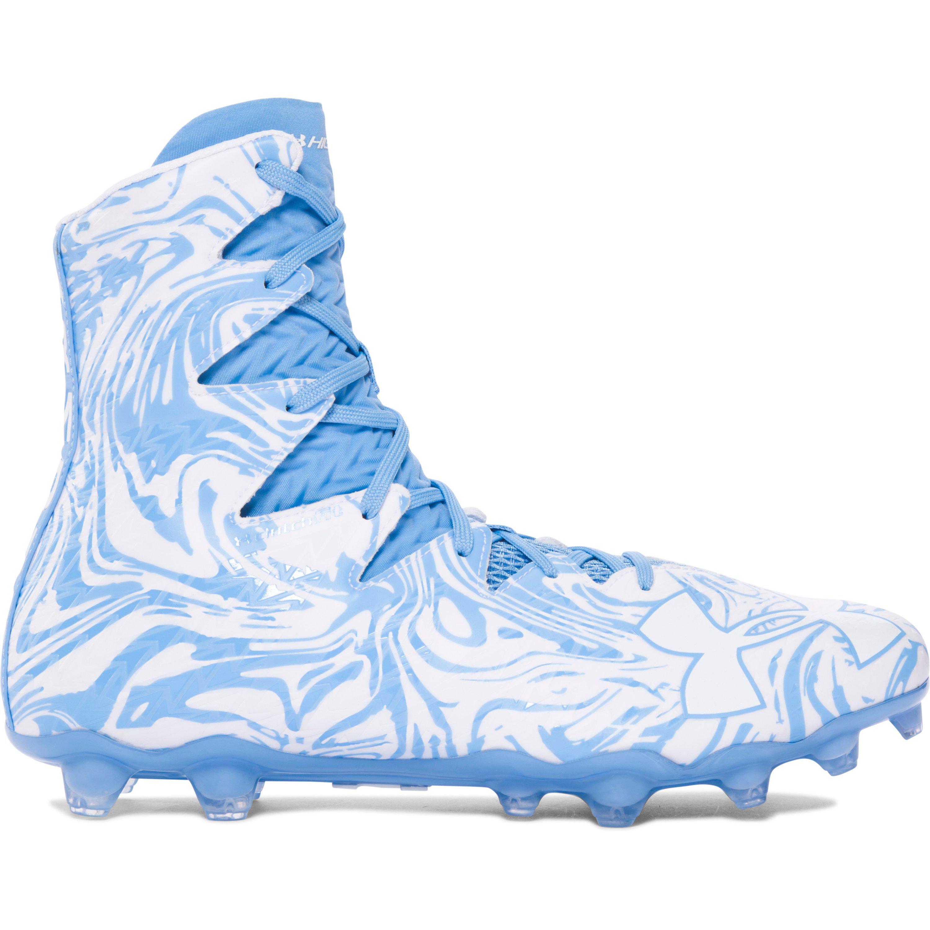 blue and white under armour cleats
