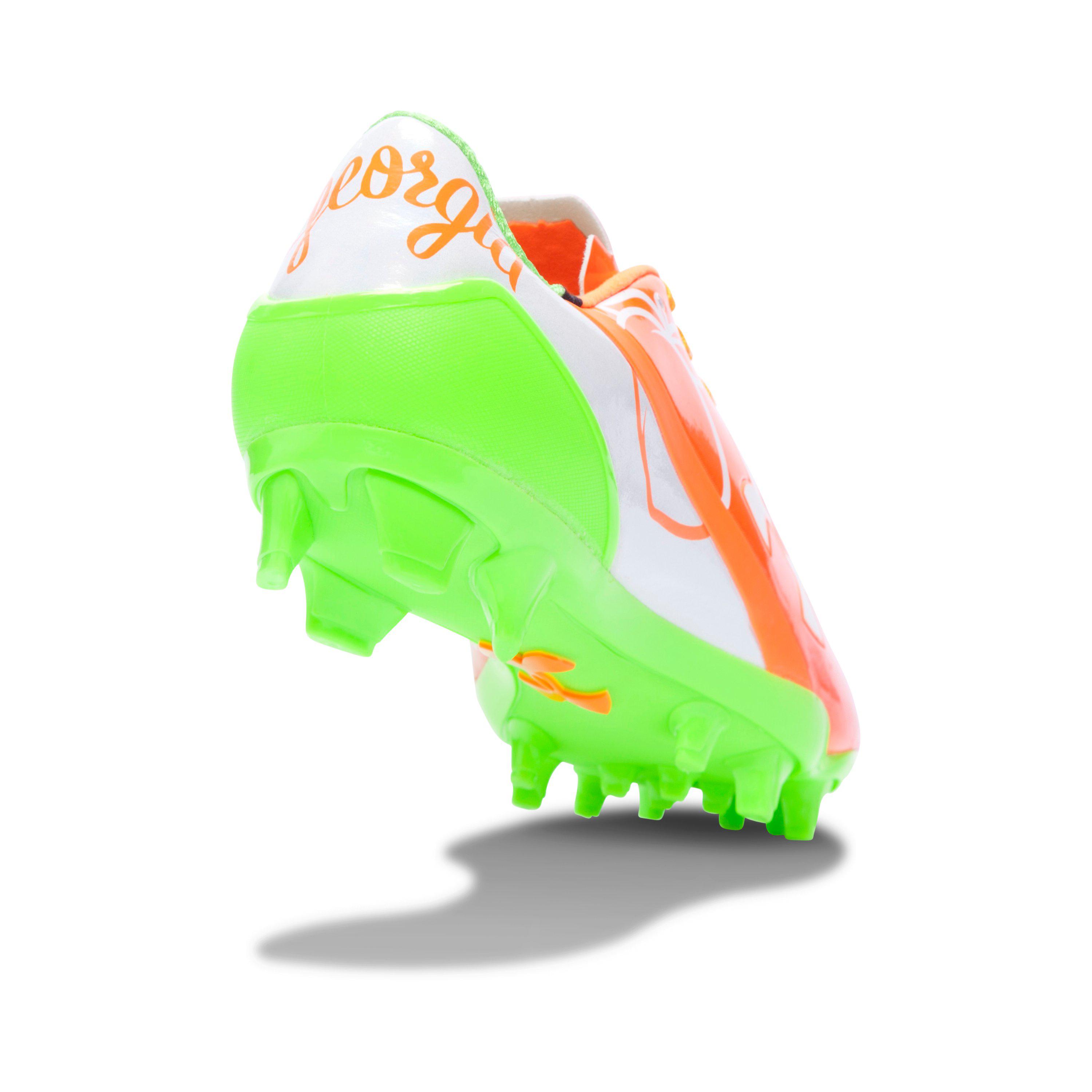 orange under armour football cleats