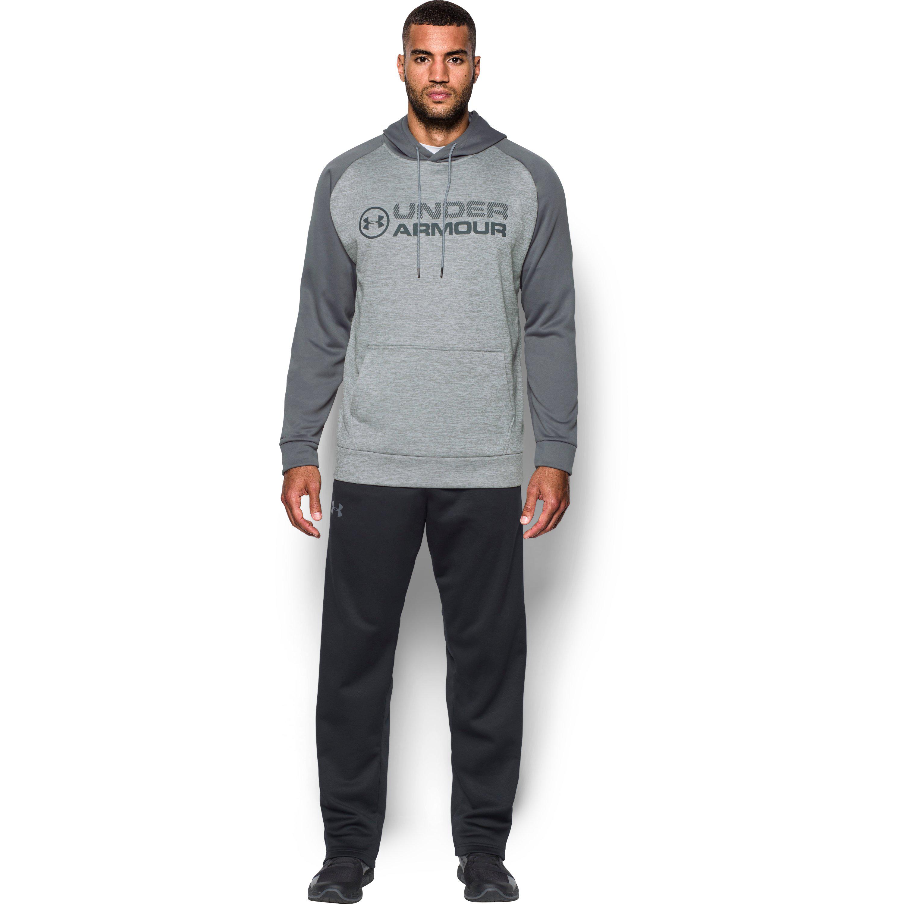 under armour men's armour fleece stacked hoodie