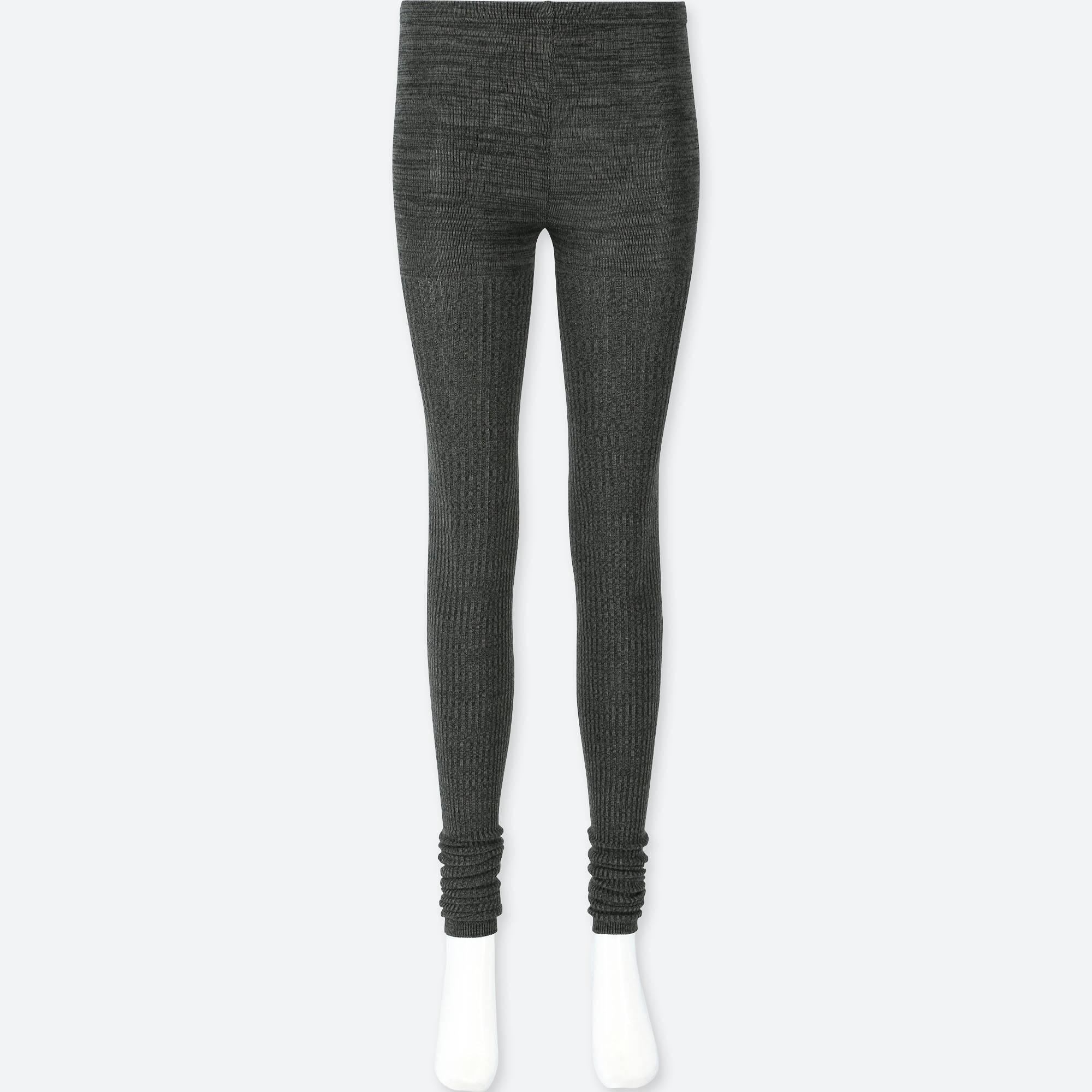Download Lyst - Uniqlo Women Heattech Knitted Ribbed Mélange ...