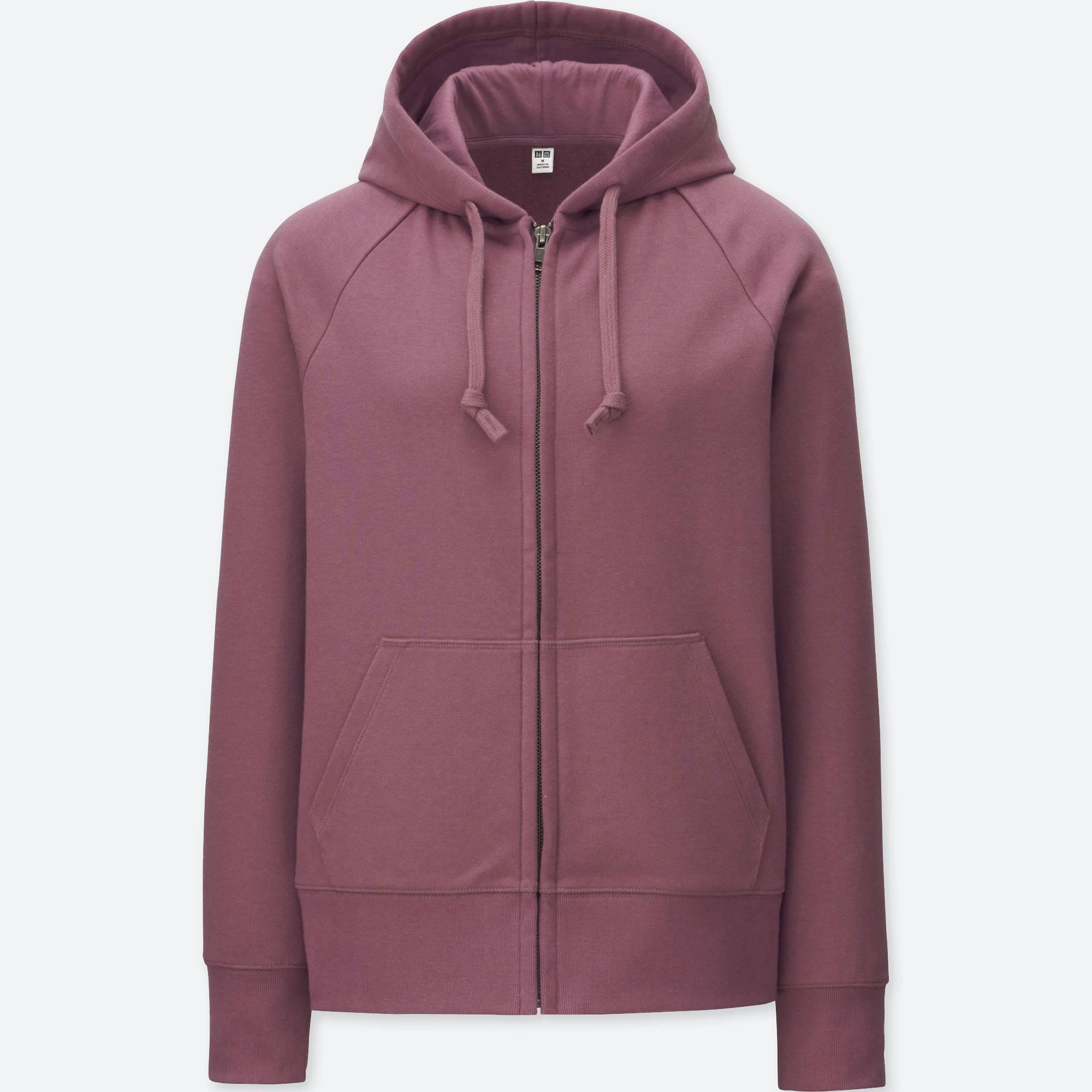 uniqlo sweat full zip long sleeve hoodie