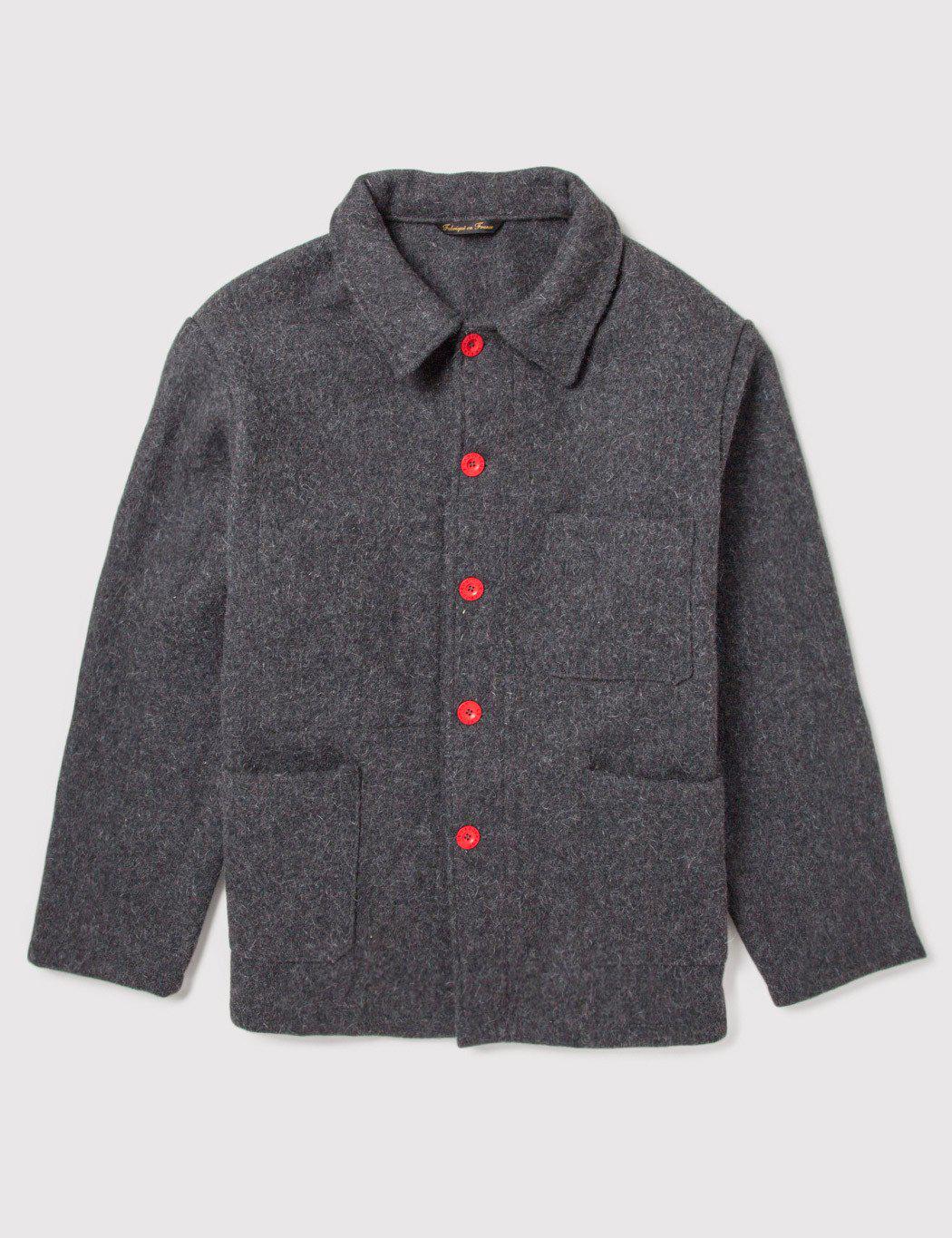 Lyst - Le Laboureur Wool Work Jacket in Gray for Men