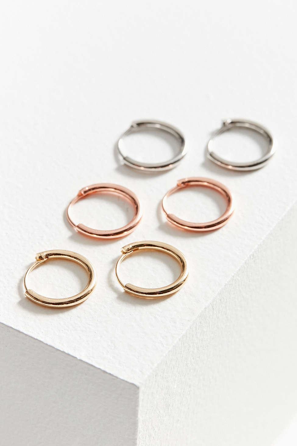 Lyst Urban Outfitters Micro Hoop Earring Set