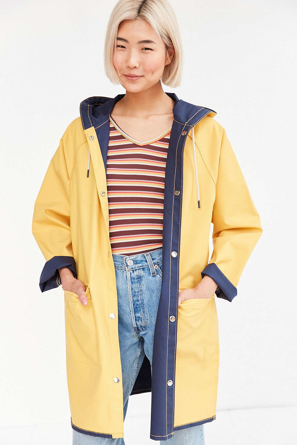 Lyst - Bdg Reversible Fisherman Raincoat in Blue