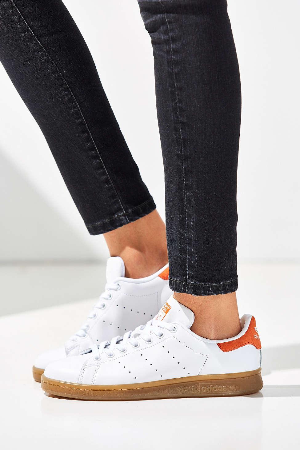 stan smith orange gum sole