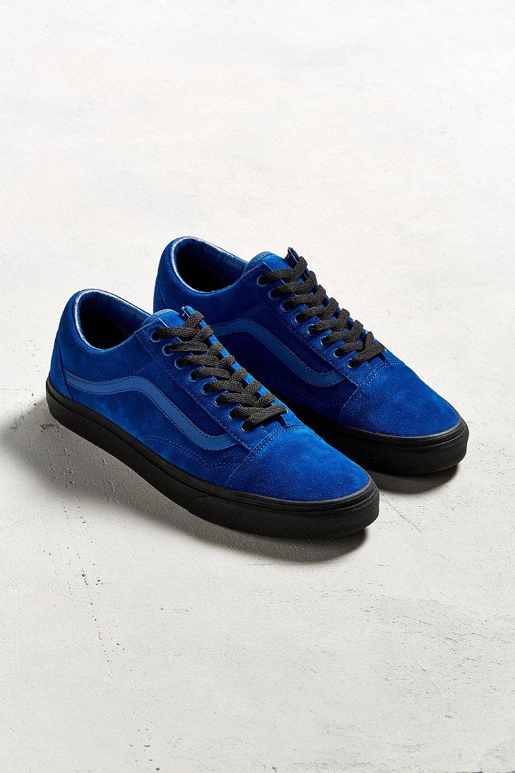 vans suede old skool blue