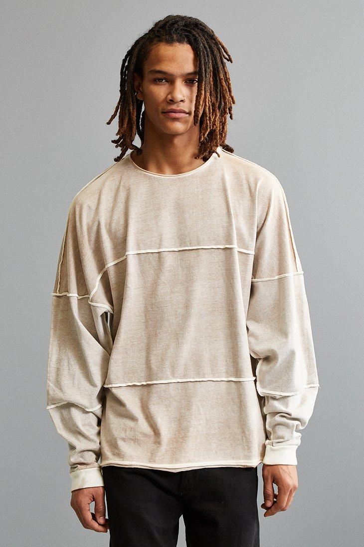 Urban outfitters Uo Shredder Long Sleeve Tee in Brown for Men | Lyst