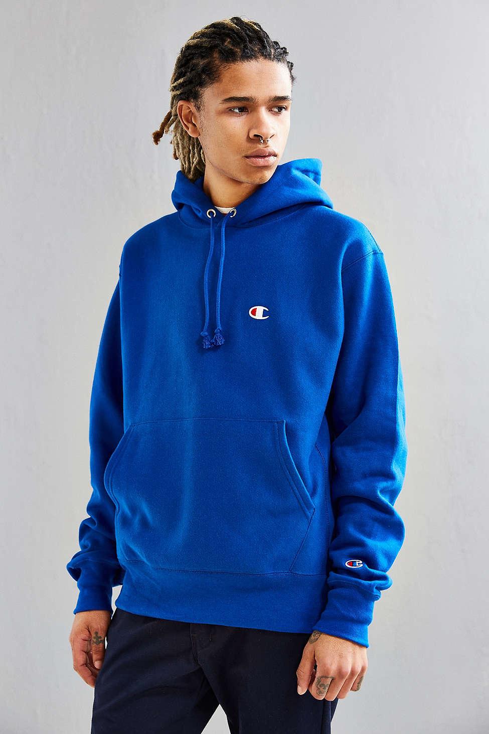 Lyst Champion Reverse Weave Hoodie  Sweatshirt in Blue  