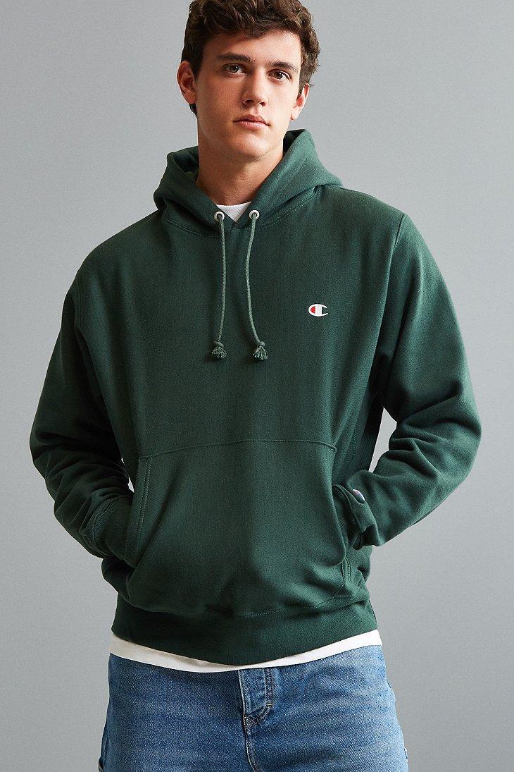 Lyst - Champion Reverse Weave Hoodie Sweatshirt in Green for Men